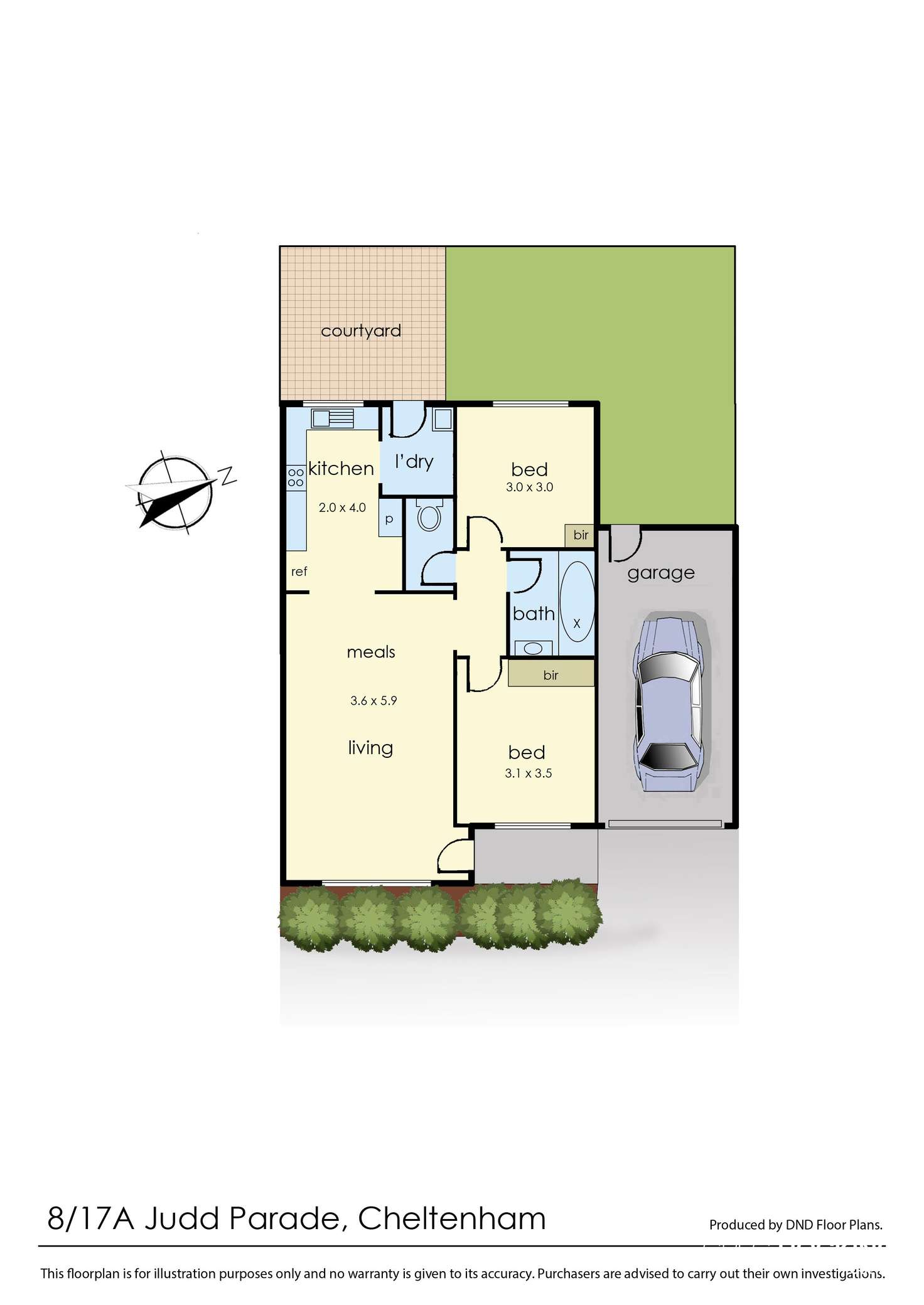 Floorplan of Homely unit listing, 8/17A Judd Parade, Cheltenham VIC 3192