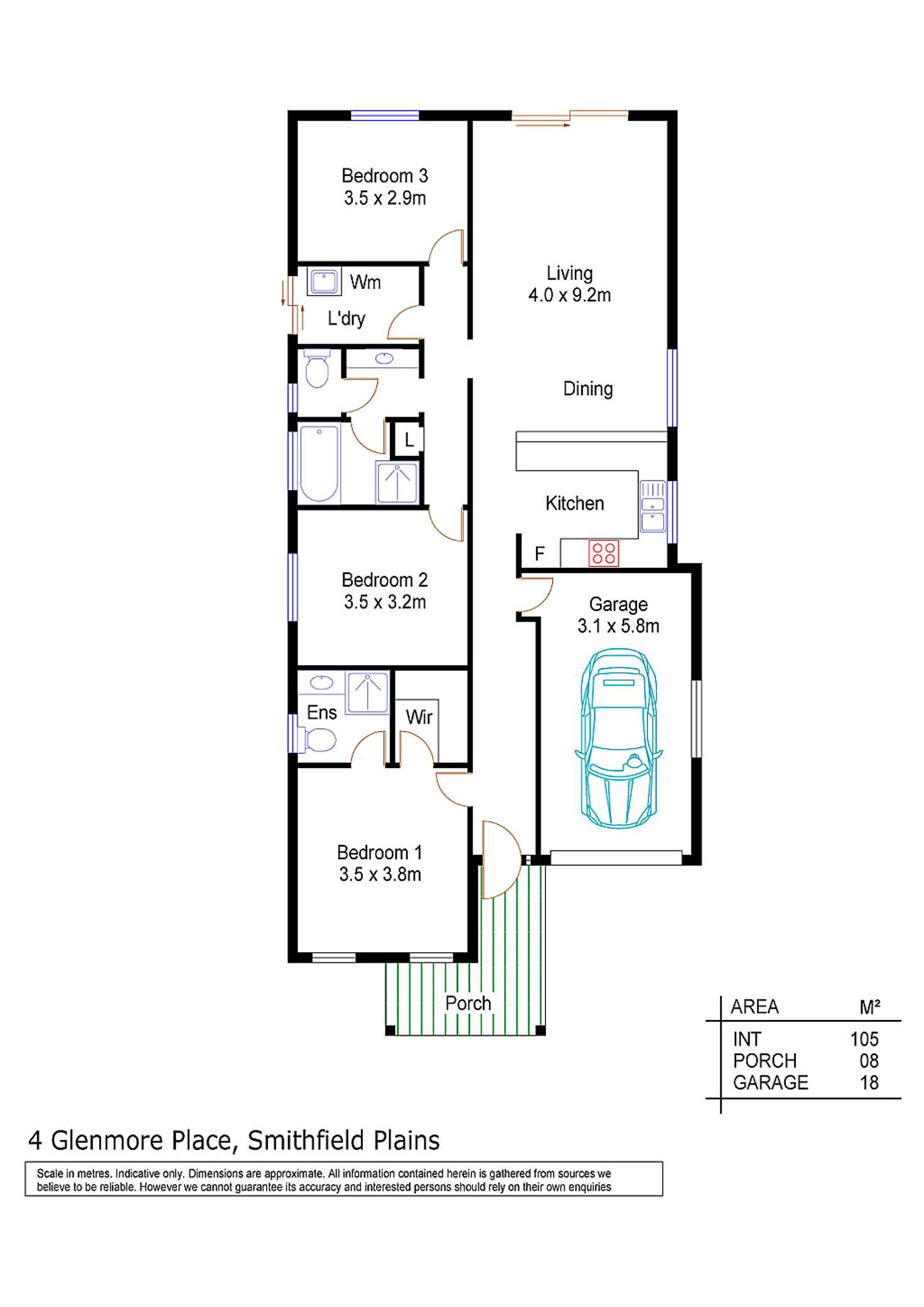 Floorplan of Homely house listing, 4 Glenmore Place, Smithfield Plains SA 5114