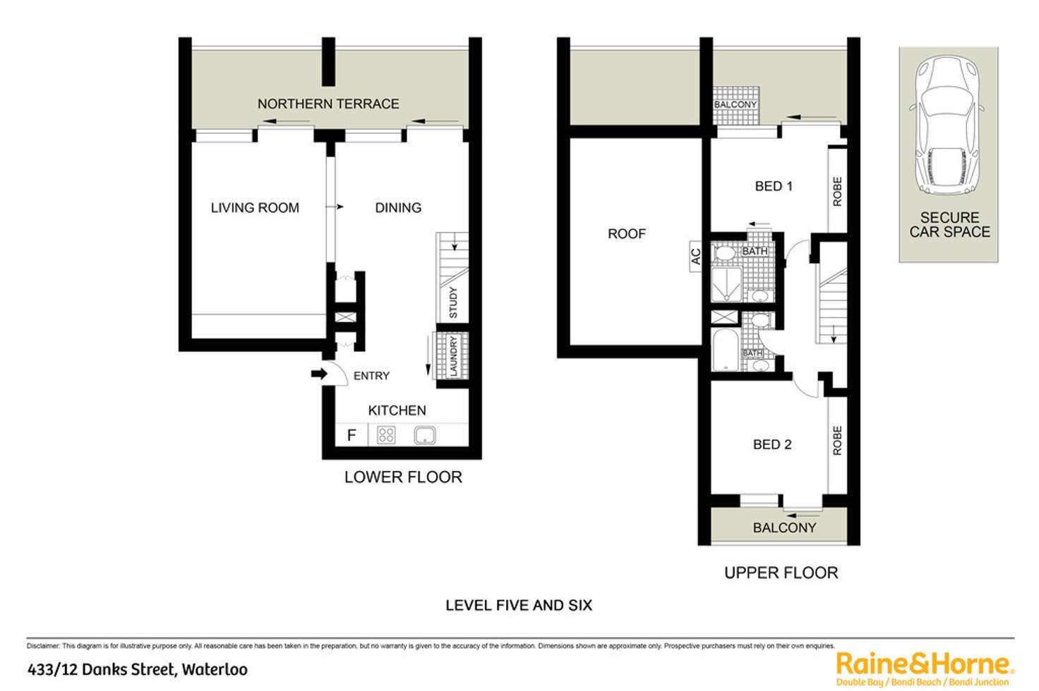 Floorplan of Homely apartment listing, 433/12 Danks Street, Waterloo NSW 2017