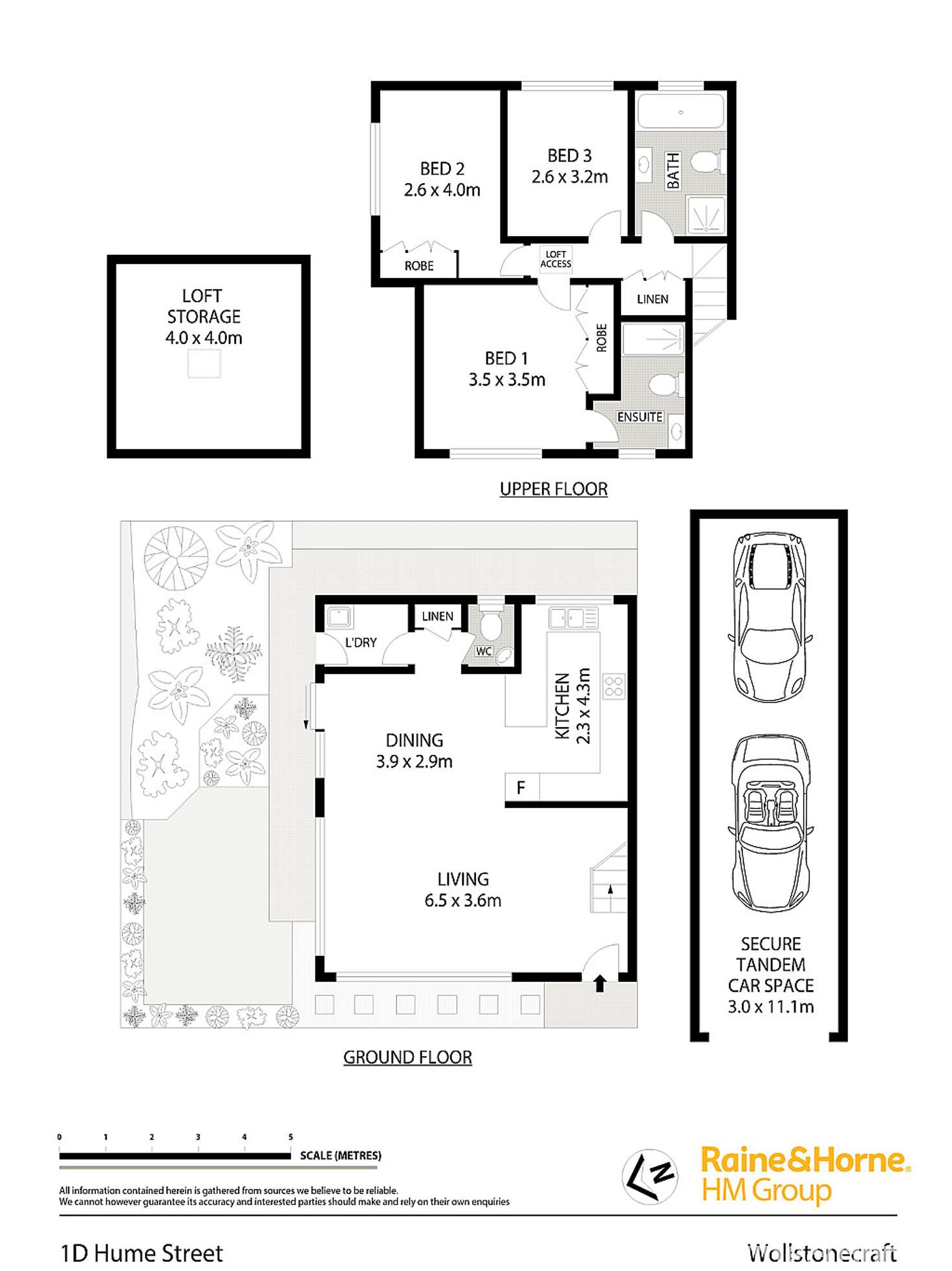 Floorplan of Homely townhouse listing, 1D Hume Street, Wollstonecraft NSW 2065