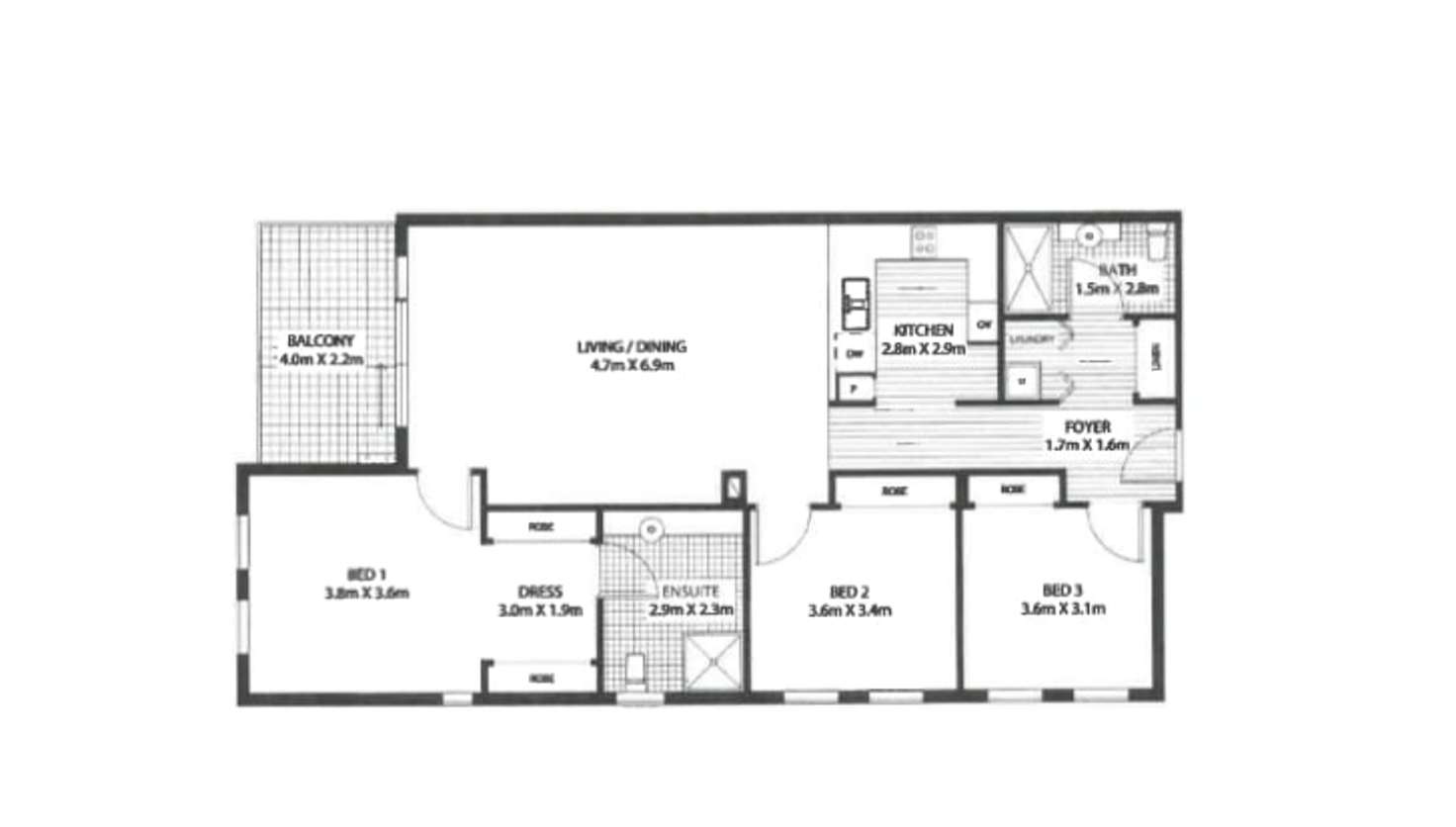 Floorplan of Homely apartment listing, 28/24-32 Flood Street, Bondi NSW 2026