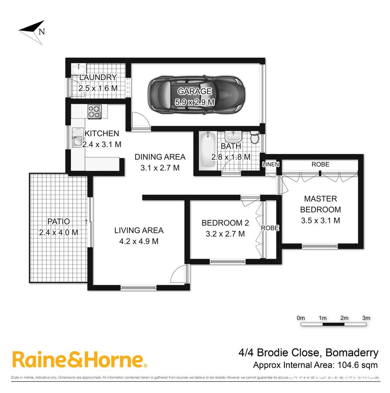 Floorplan of Homely unit listing, 4/4 Brodie Close, Bomaderry NSW 2541