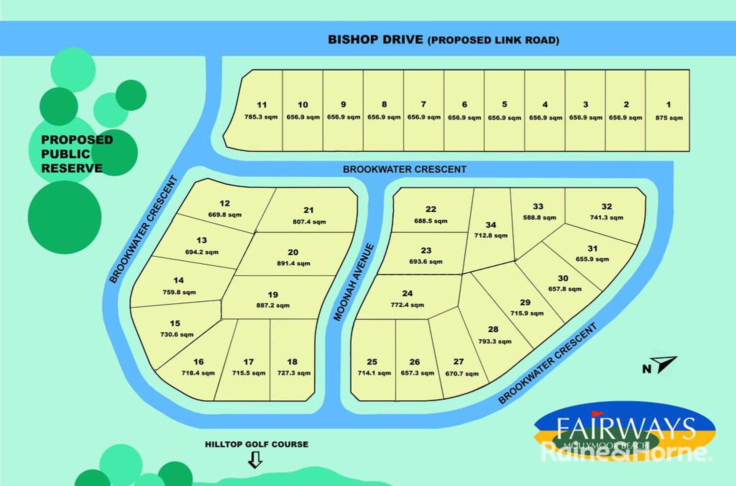 Floorplan of Homely residentialLand listing, Lot 12 Brookwater Crescent - Fairways, Mollymook Beach NSW 2539