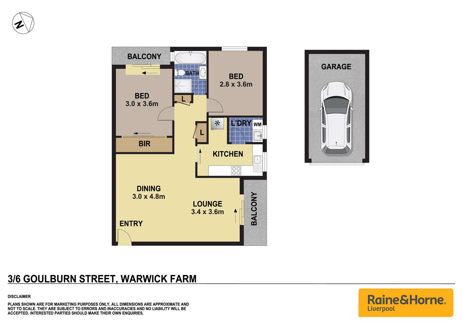 Floorplan of Homely unit listing, 3/6 Goulburn Street, Warwick Farm NSW 2170