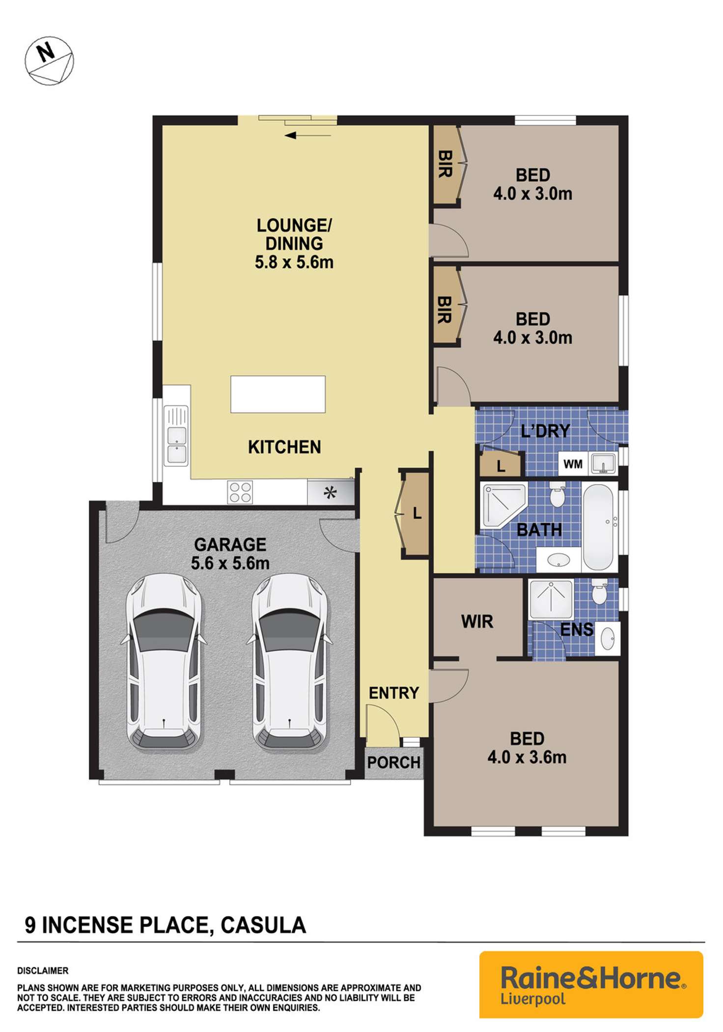 Floorplan of Homely house listing, 9 INCENSE PLACE, Casula NSW 2170