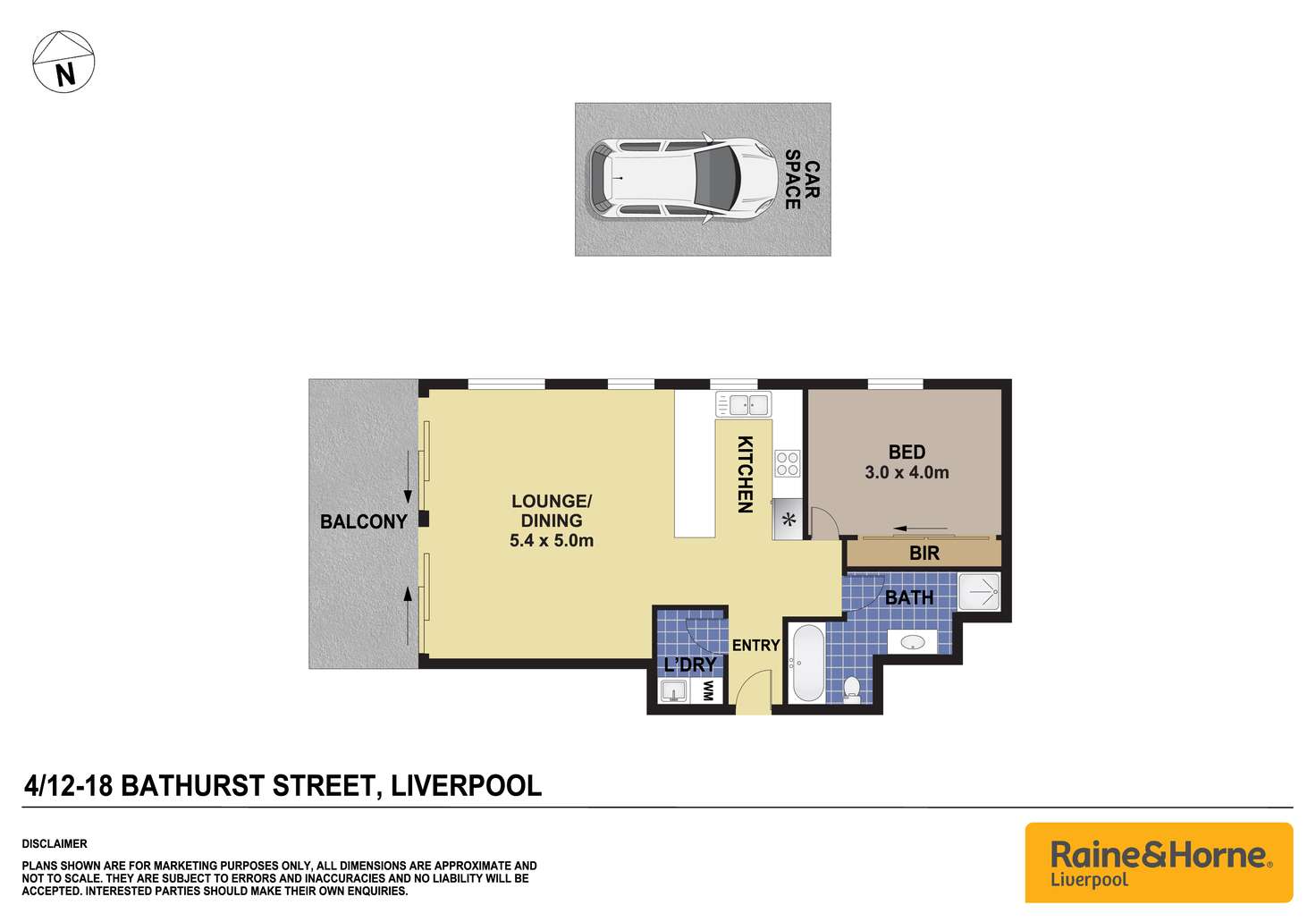 Floorplan of Homely unit listing, 4/12-18 Bathurst Street, Liverpool NSW 2170