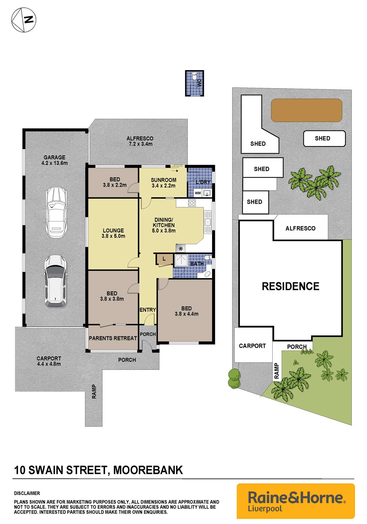 Floorplan of Homely house listing, 10 Swain Street, Moorebank NSW 2170