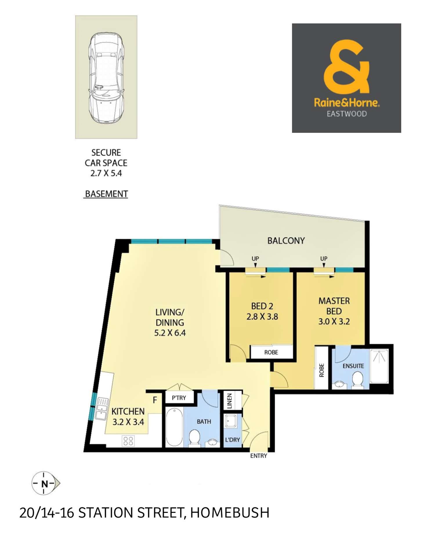 Floorplan of Homely apartment listing, 20/14-16 Station Street, Homebush NSW 2140