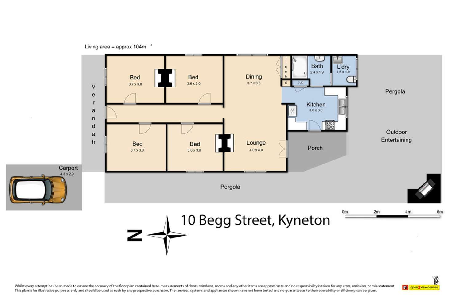 Floorplan of Homely house listing, 10 Begg Street, Kyneton VIC 3444