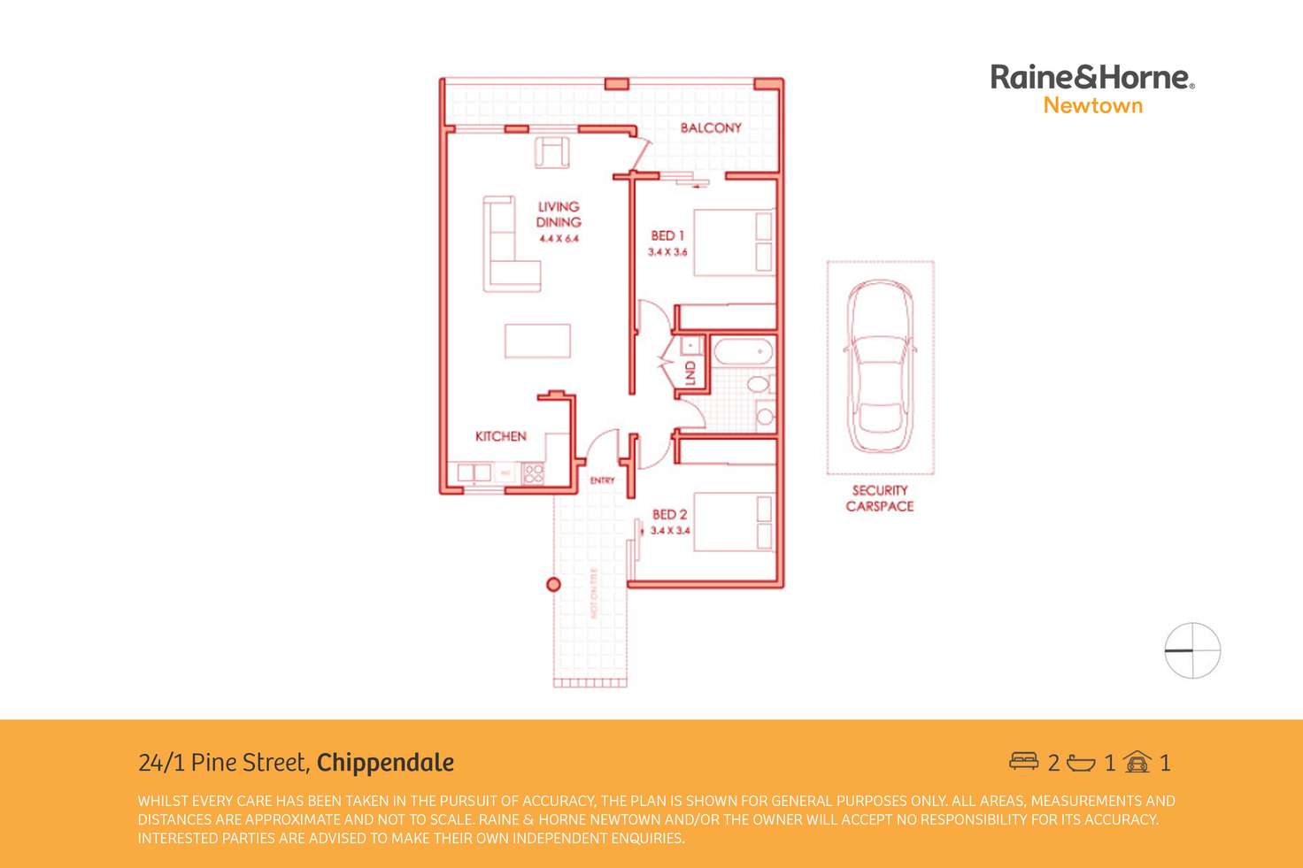 Floorplan of Homely apartment listing, 24/1-35 Pine Street, Chippendale NSW 2008