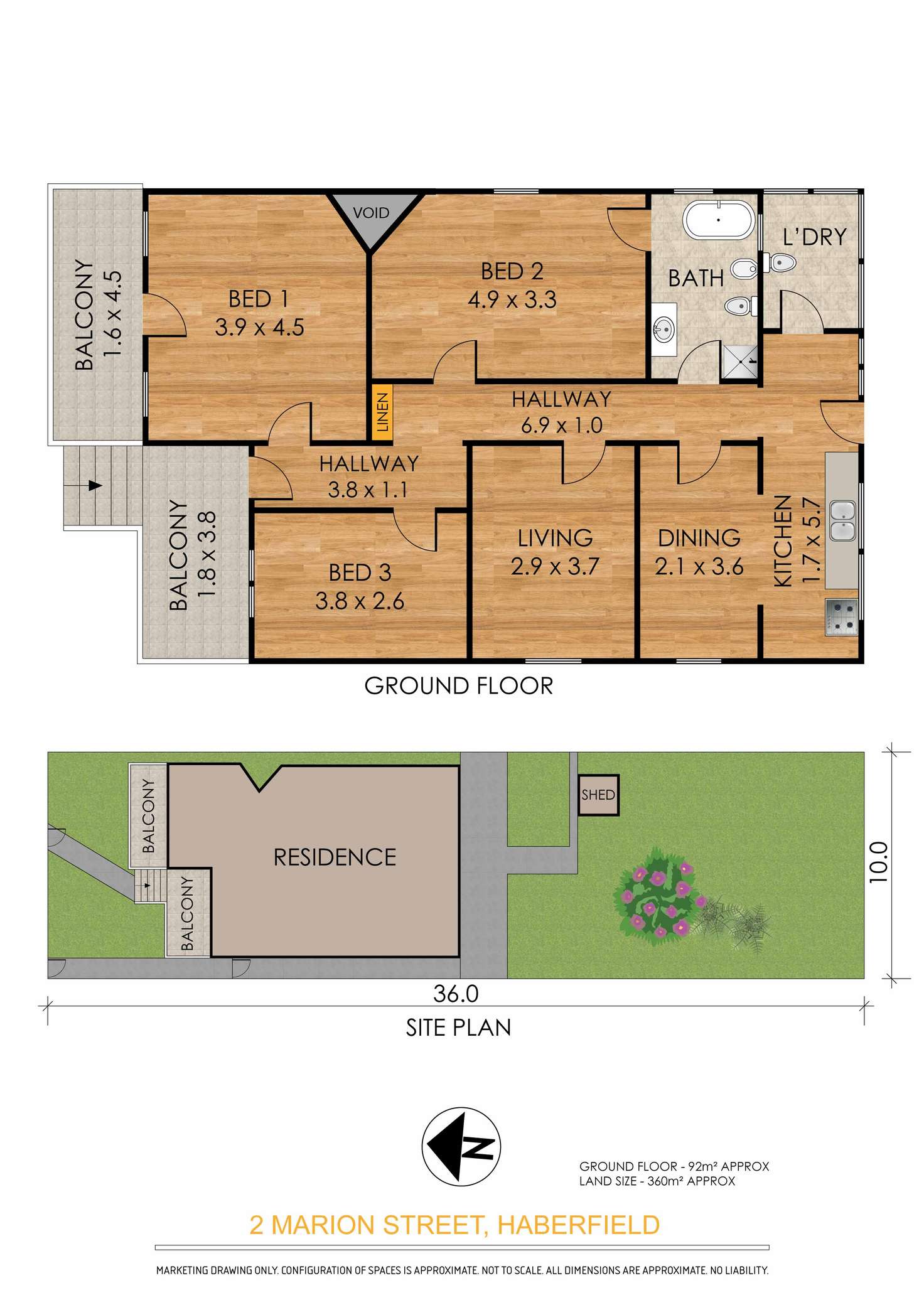 Floorplan of Homely house listing, 2 Marion Street, Haberfield NSW 2045