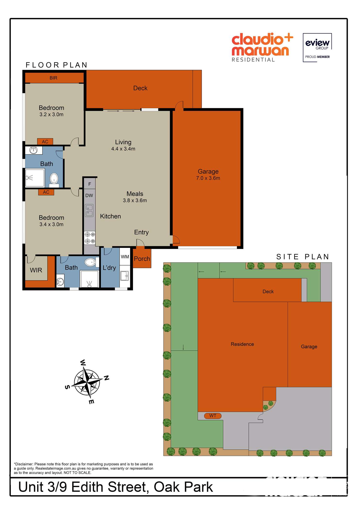 Floorplan of Homely villa listing, 3/9 Edith Street, Oak Park VIC 3046