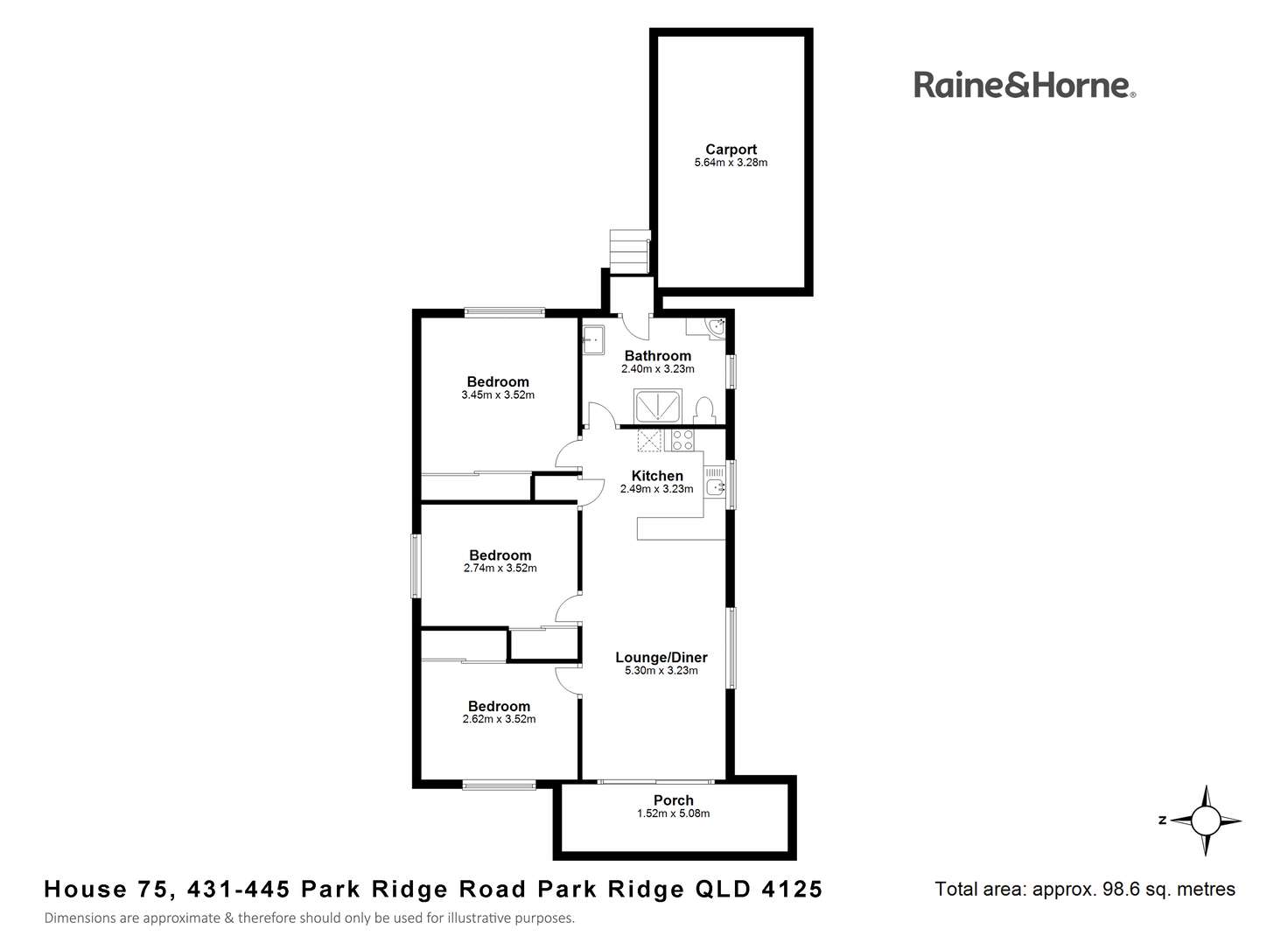 Floorplan of Homely retirement listing, 75/431-445 Park Ridge Road, Park Ridge QLD 4125