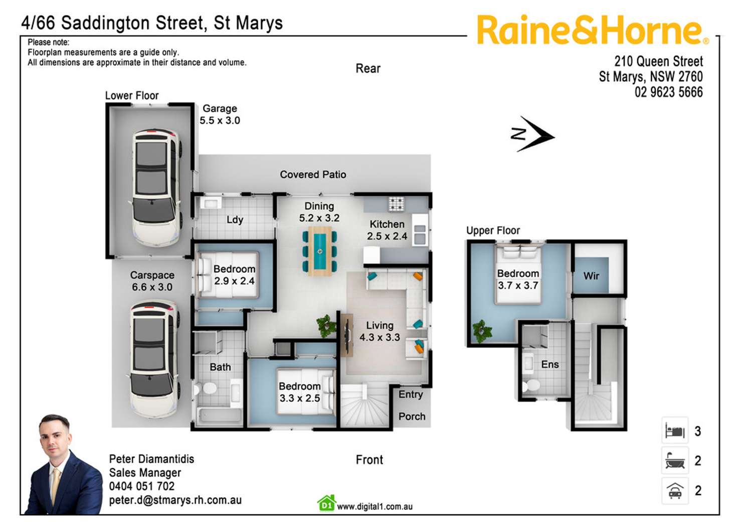 Floorplan of Homely townhouse listing, 4/66 Saddington Street, St Marys NSW 2760