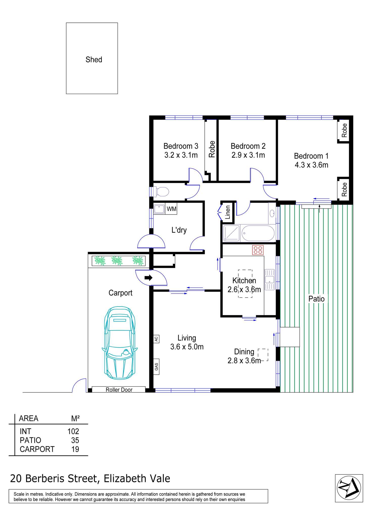 Floorplan of Homely house listing, 20 Berberis Street, Elizabeth Vale SA 5112