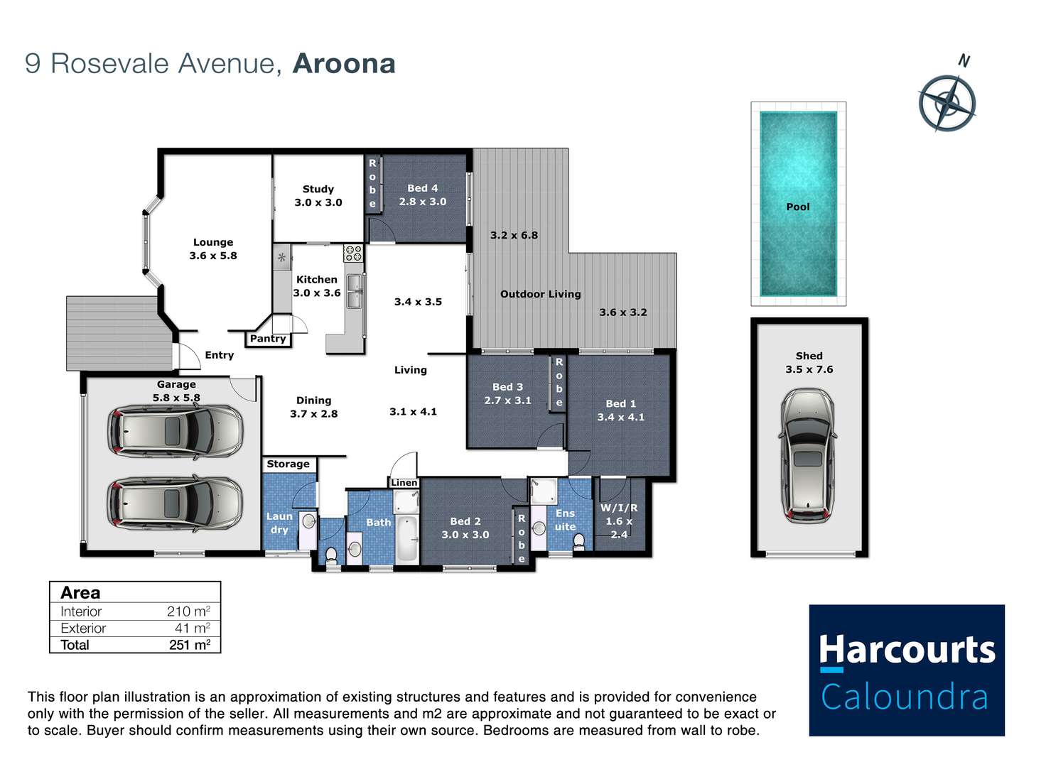 Floorplan of Homely house listing, 9 Rosevale Avenue, Aroona QLD 4551