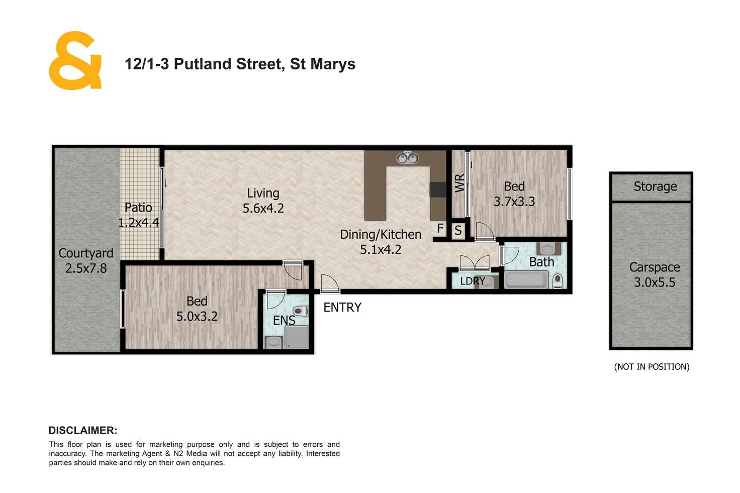 Floorplan of Homely apartment listing, 12/1-3 Putland Street, St Marys NSW 2760