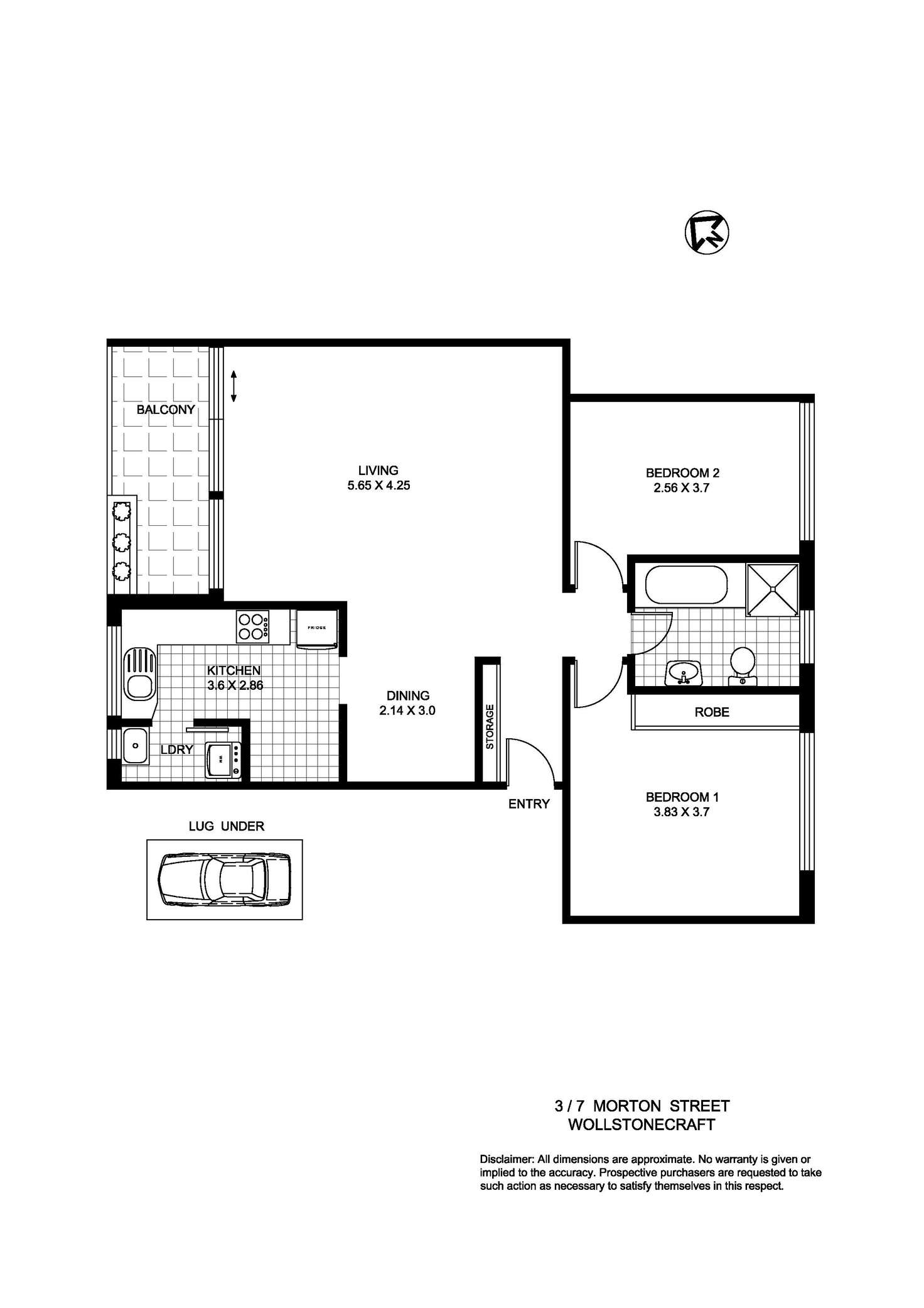Floorplan of Homely apartment listing, 3/7-9 Morton Street, Wollstonecraft NSW 2065