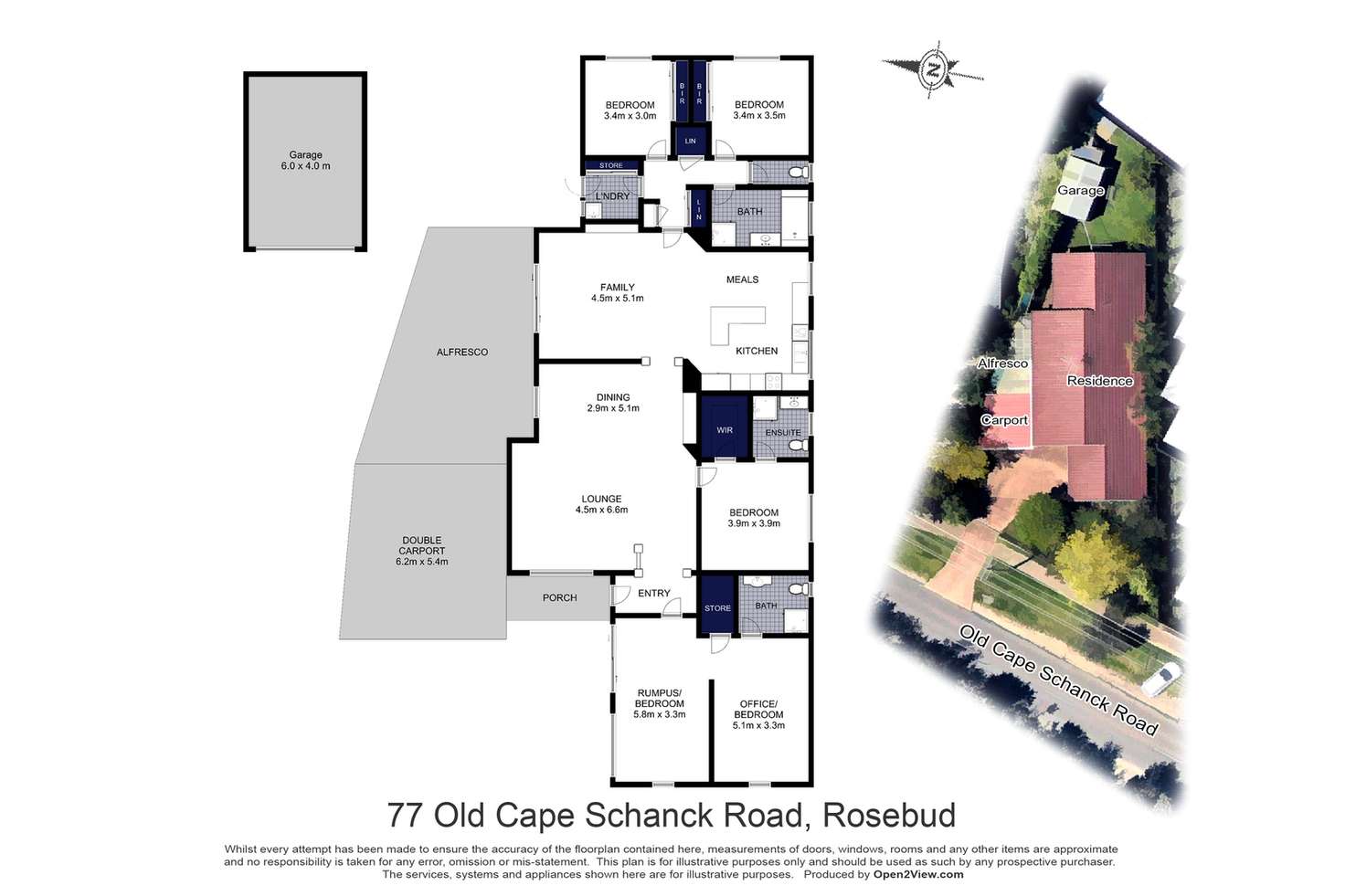 Floorplan of Homely house listing, 77 Old Cape Schanck Road, Rosebud VIC 3939