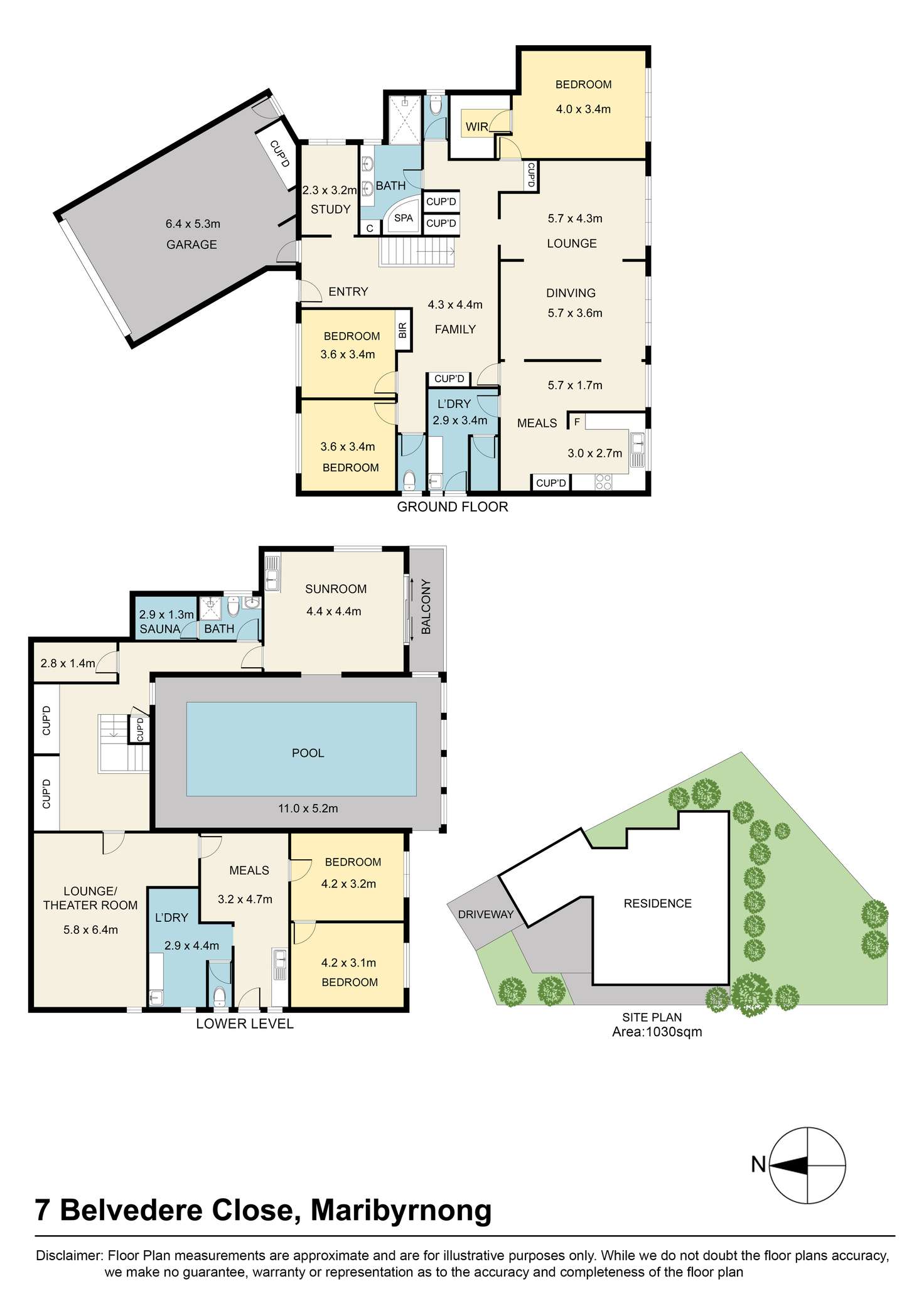 Floorplan of Homely house listing, 7 Belvedere Close, Maribyrnong VIC 3032