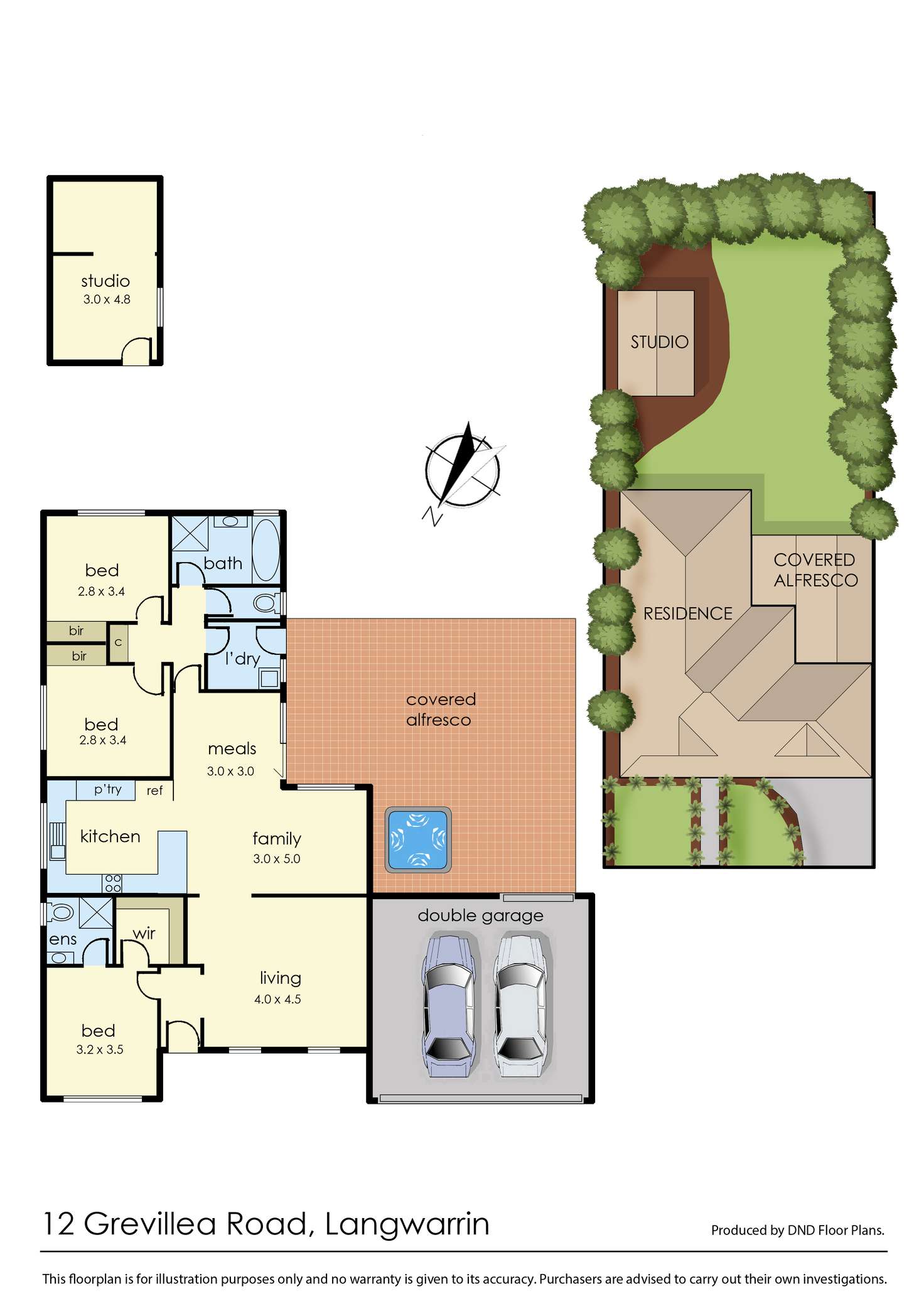 Floorplan of Homely house listing, 12 Grevillea Road, Langwarrin VIC 3910