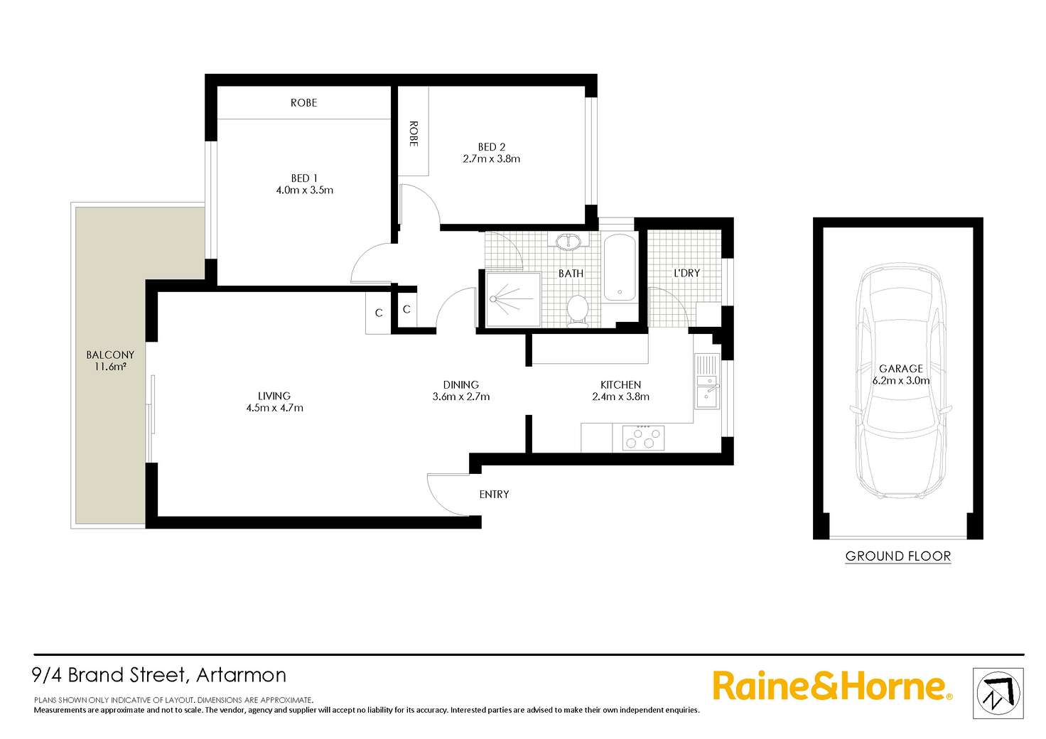 Floorplan of Homely unit listing, 9/4 Brand Street, Artarmon NSW 2064