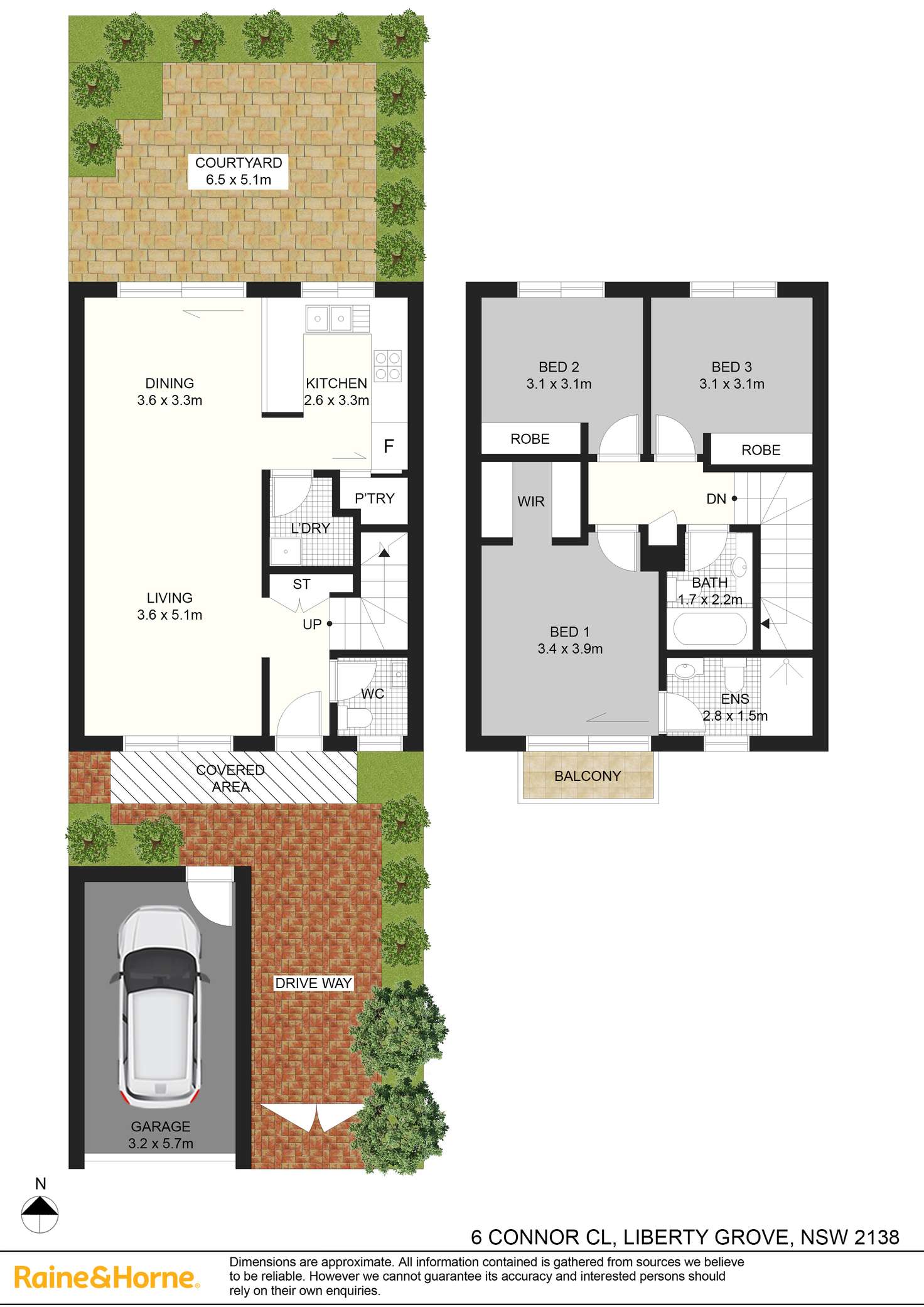 Floorplan of Homely townhouse listing, 6 Connor Close, Liberty Grove NSW 2138