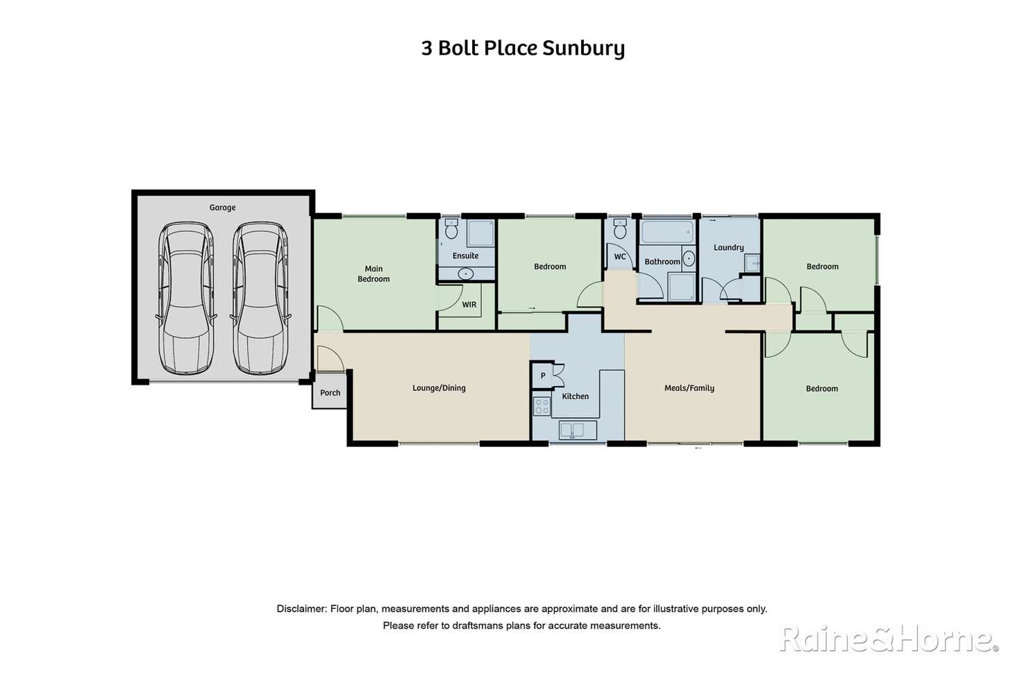 Floorplan of Homely house listing, 3 Bolt Place, Sunbury VIC 3429