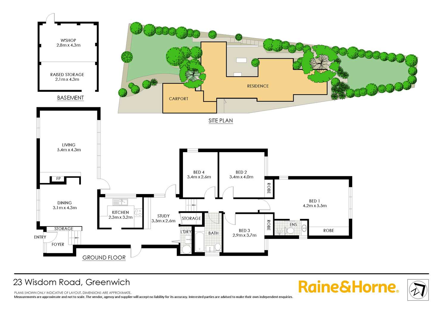 Floorplan of Homely house listing, 23 Wisdom Road, Greenwich NSW 2065