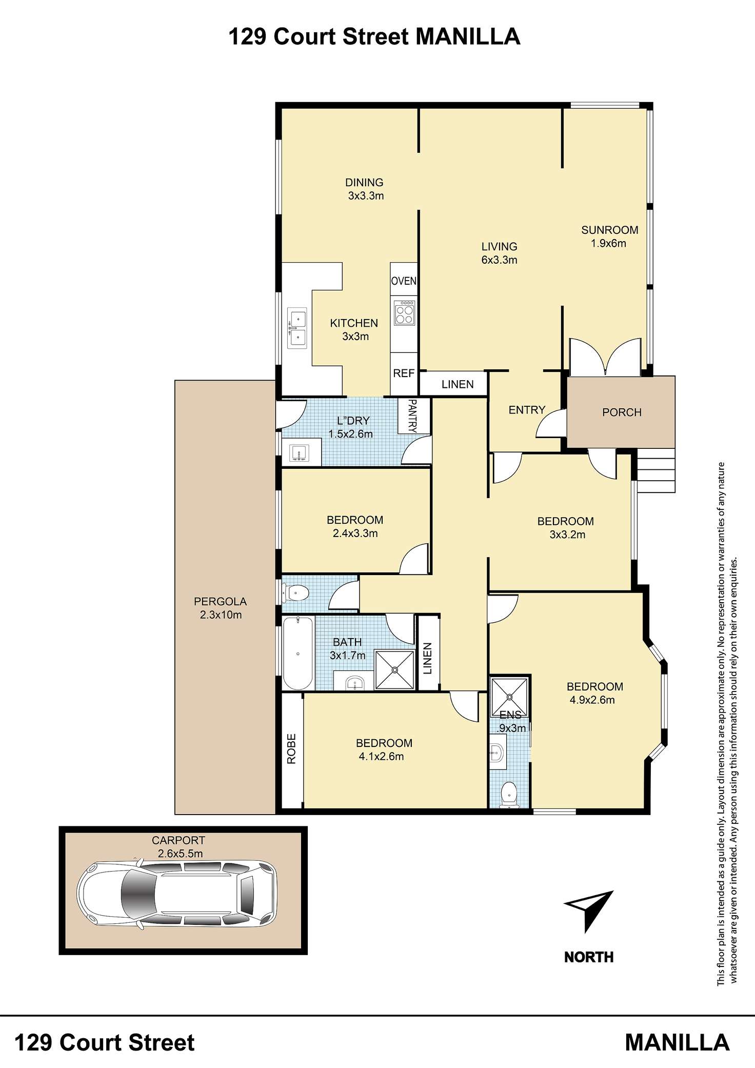 Floorplan of Homely house listing, 129 Court Street, Manilla NSW 2346