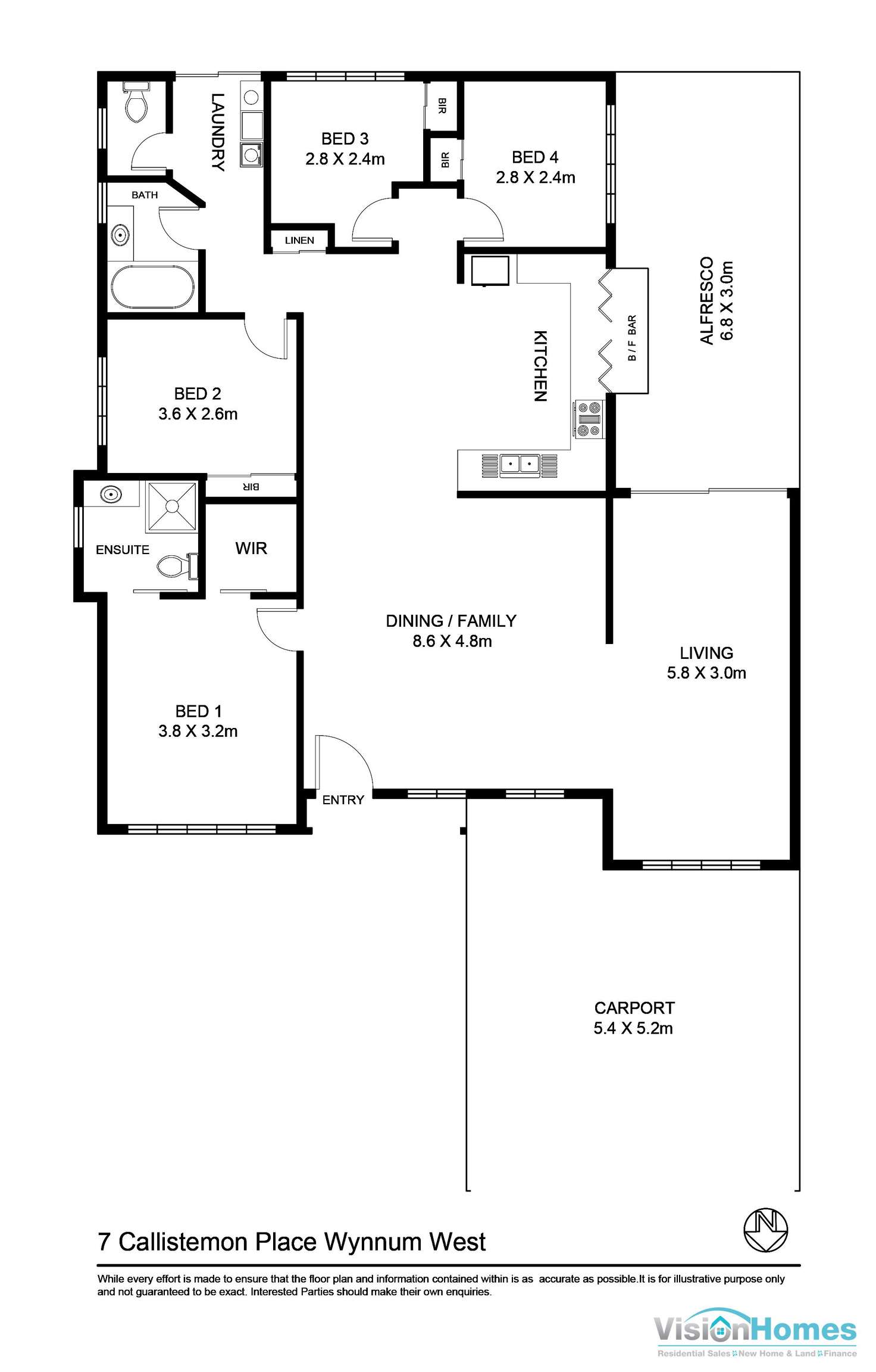 Floorplan of Homely house listing, 7 Callistemon Place, Wynnum West QLD 4178