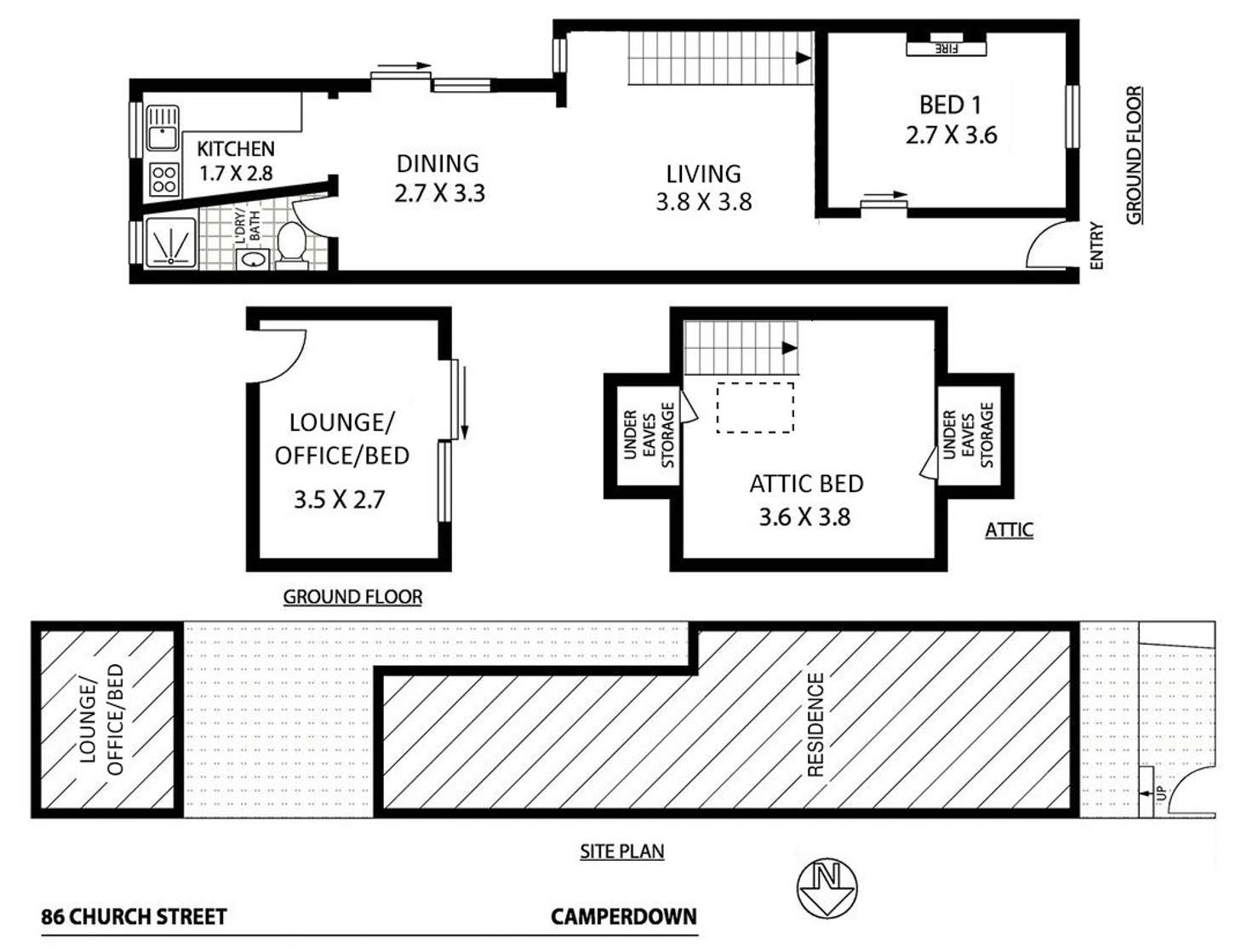 Floorplan of Homely house listing, 86 Church Street, Camperdown NSW 2050