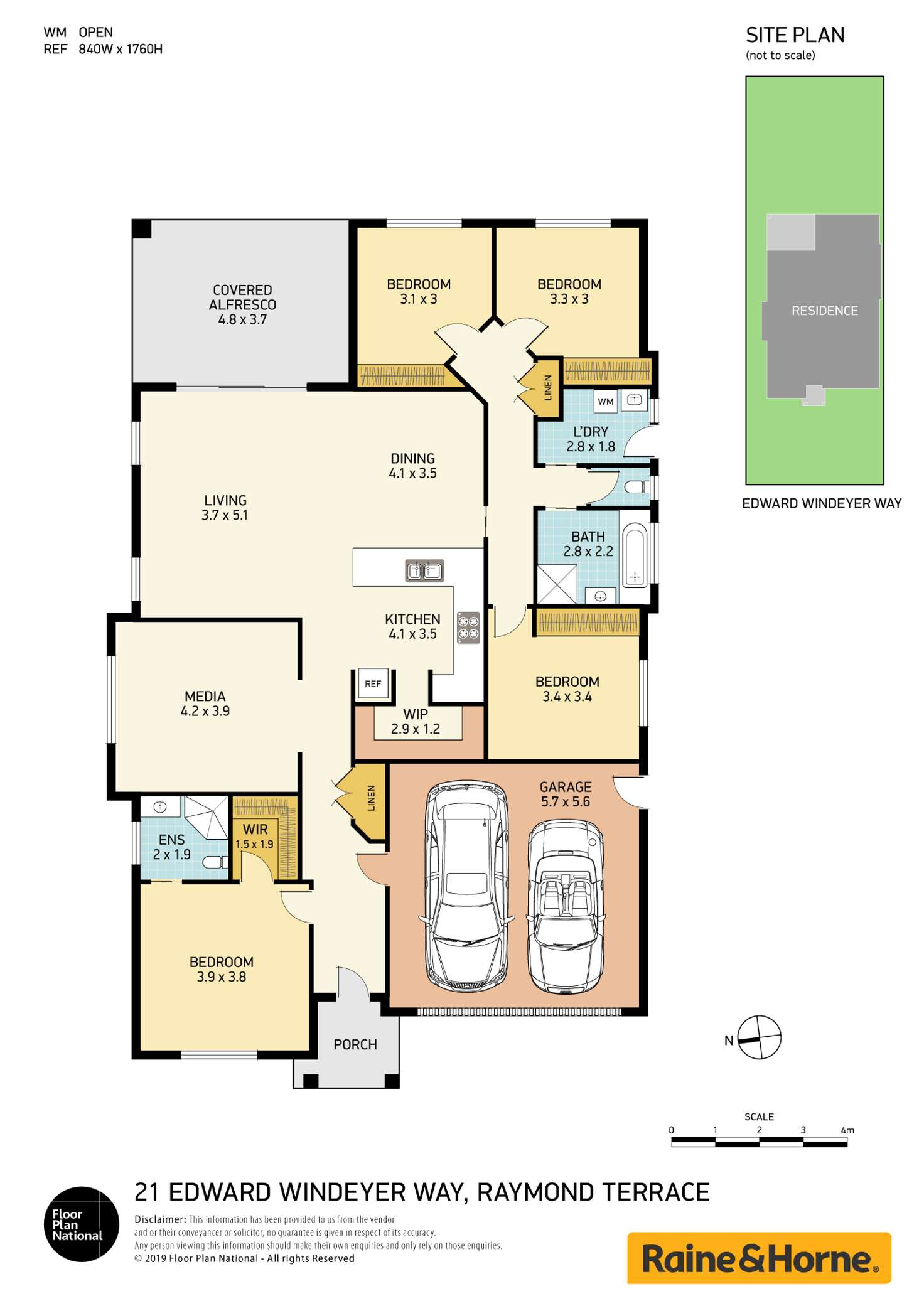 Floorplan of Homely house listing, 21 Edward Windeyer Way, Raymond Terrace NSW 2324