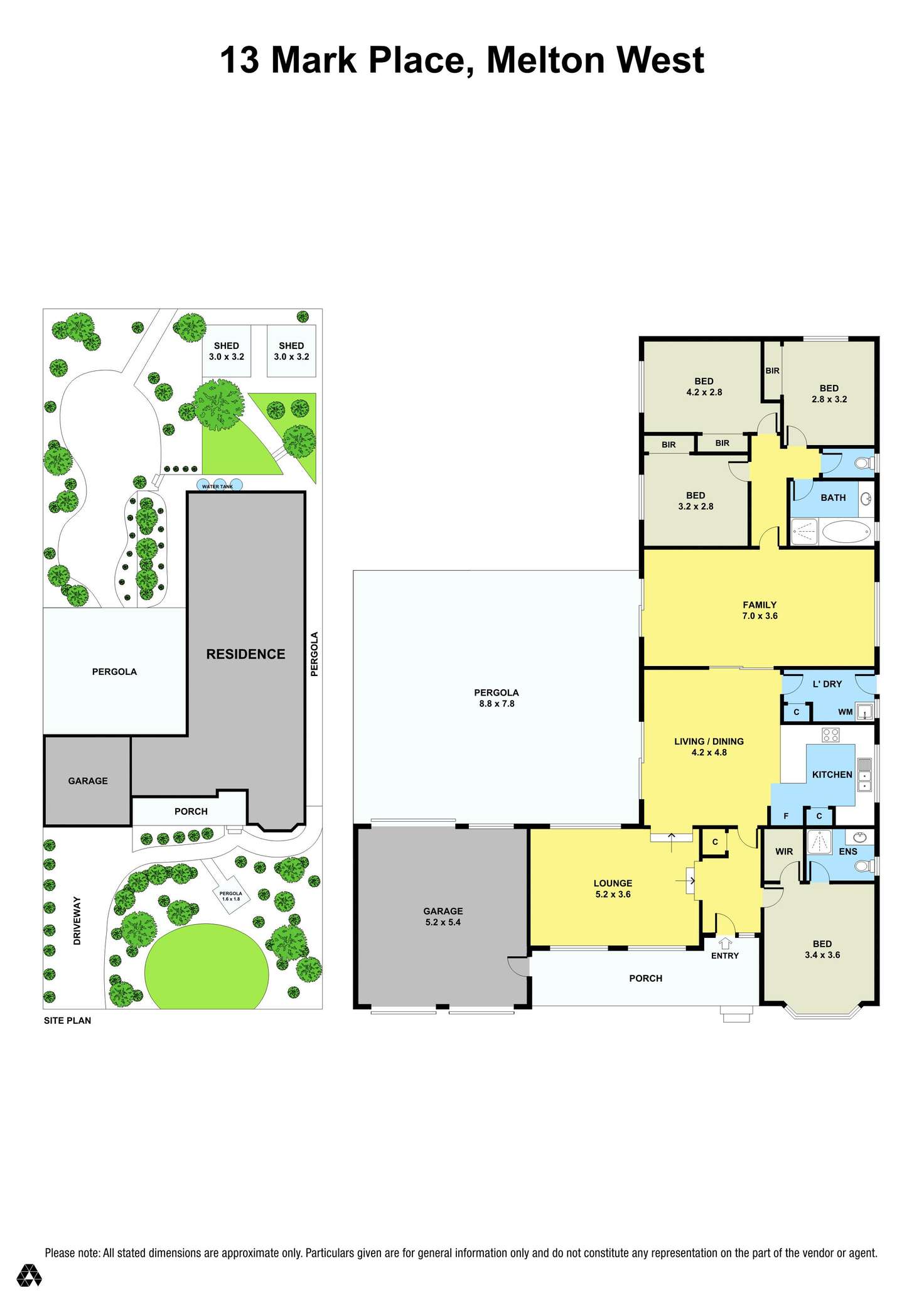 Floorplan of Homely house listing, 13 Mark Place, Melton West VIC 3337