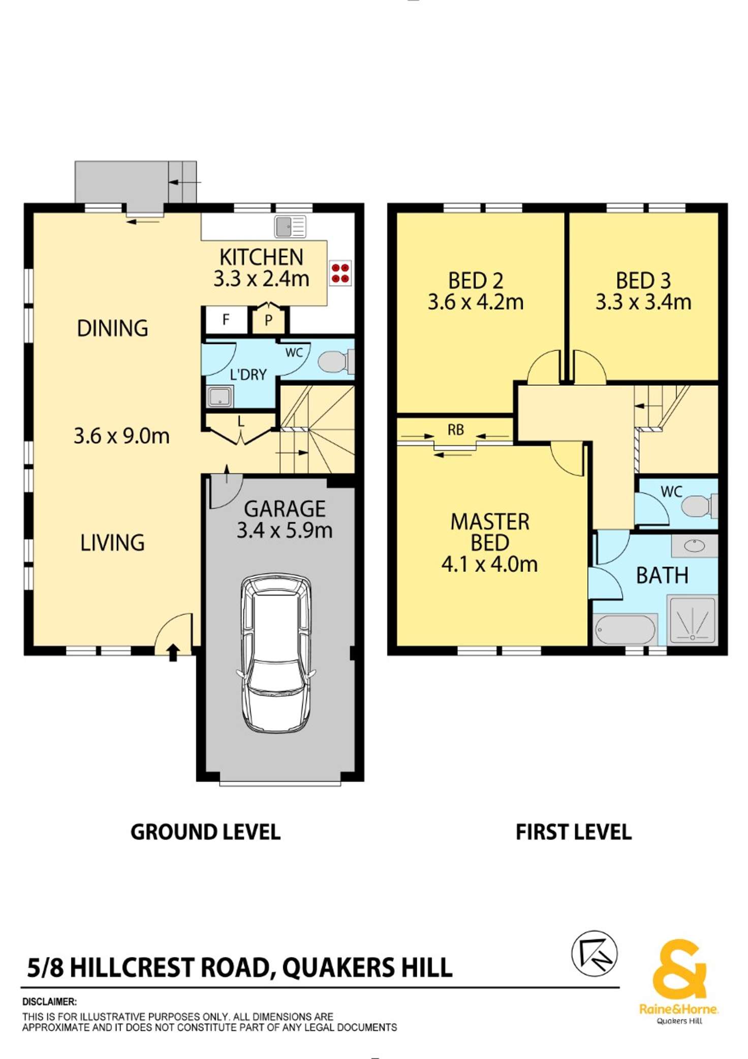 Floorplan of Homely townhouse listing, 5/8 Hillcrest Road, Quakers Hill NSW 2763
