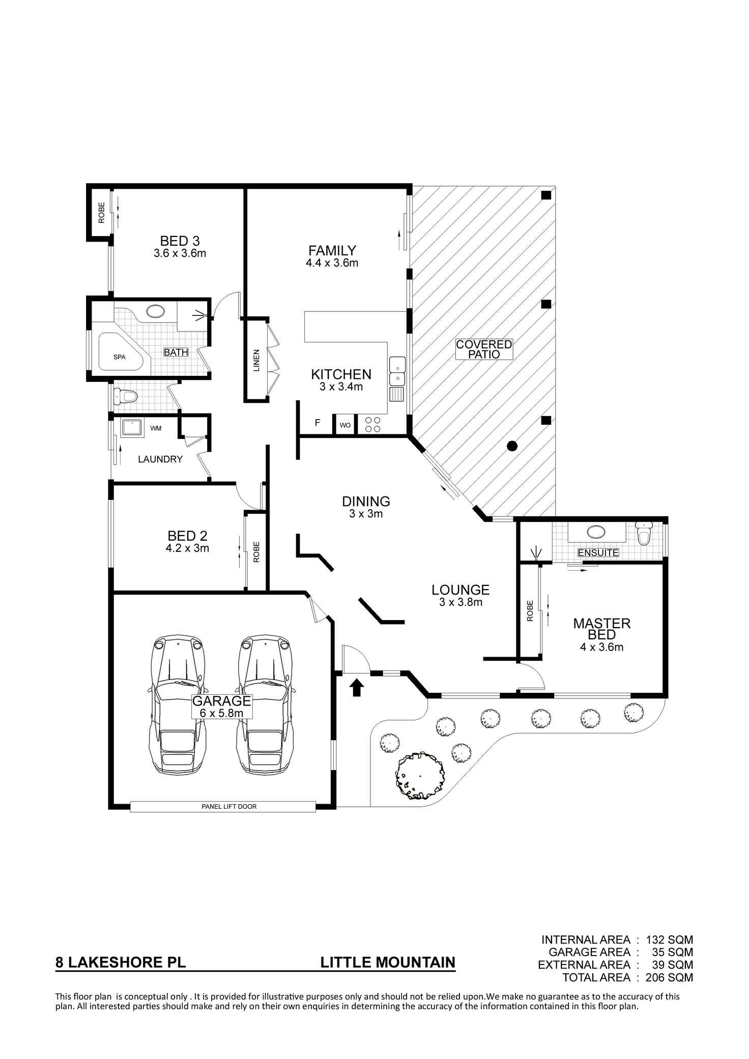 Floorplan of Homely house listing, 8 Lakeshore Place, Little Mountain QLD 4551