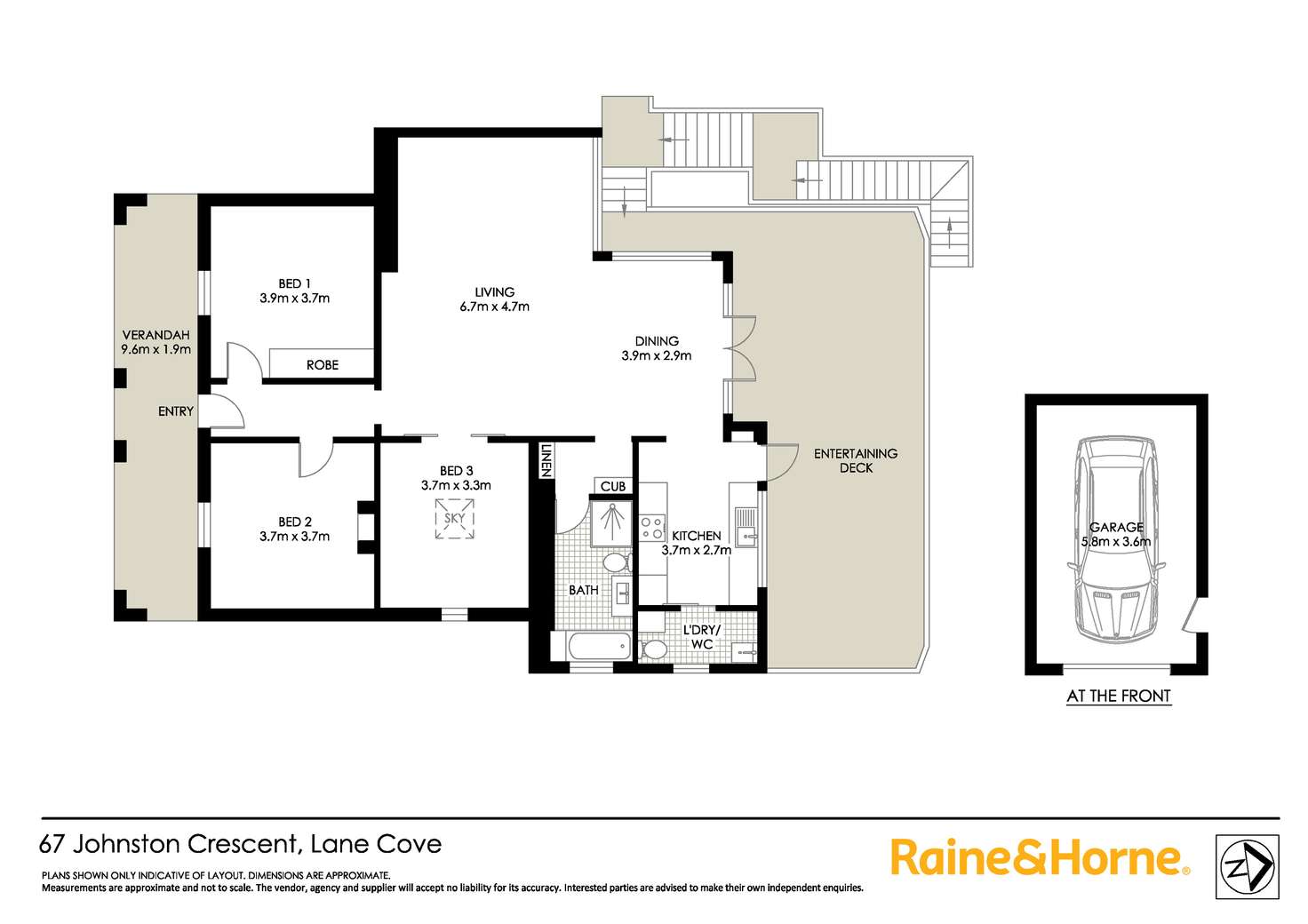 Floorplan of Homely house listing, 67 Johnston Crescent, Lane Cove North NSW 2066