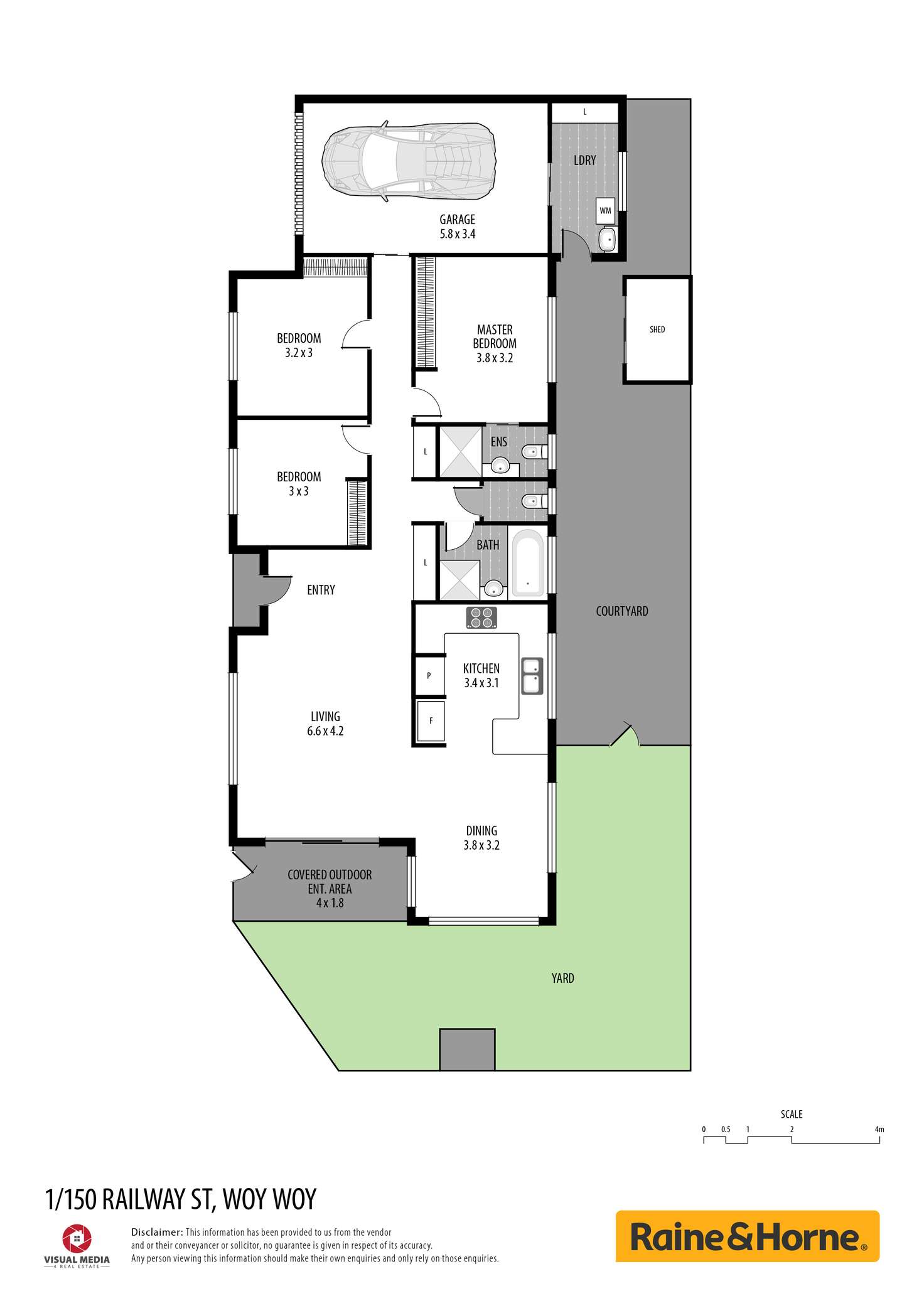 Floorplan of Homely villa listing, 1/150 Railway Street, Woy Woy NSW 2256
