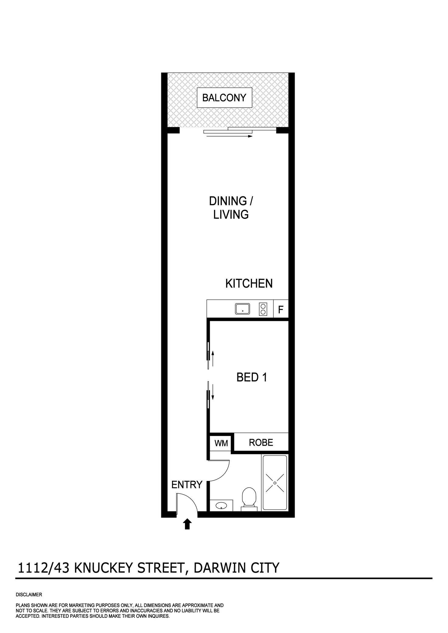 Floorplan of Homely unit listing, 1109/43B Knuckey Street, Darwin City NT 800