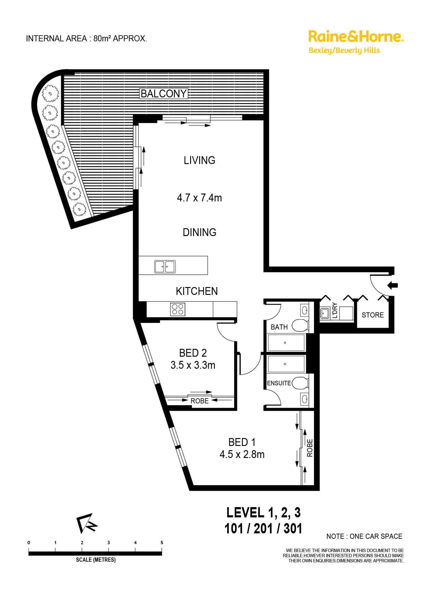 Floorplan of Homely apartment listing, 301/1-3 Harrow Road, Bexley NSW 2207