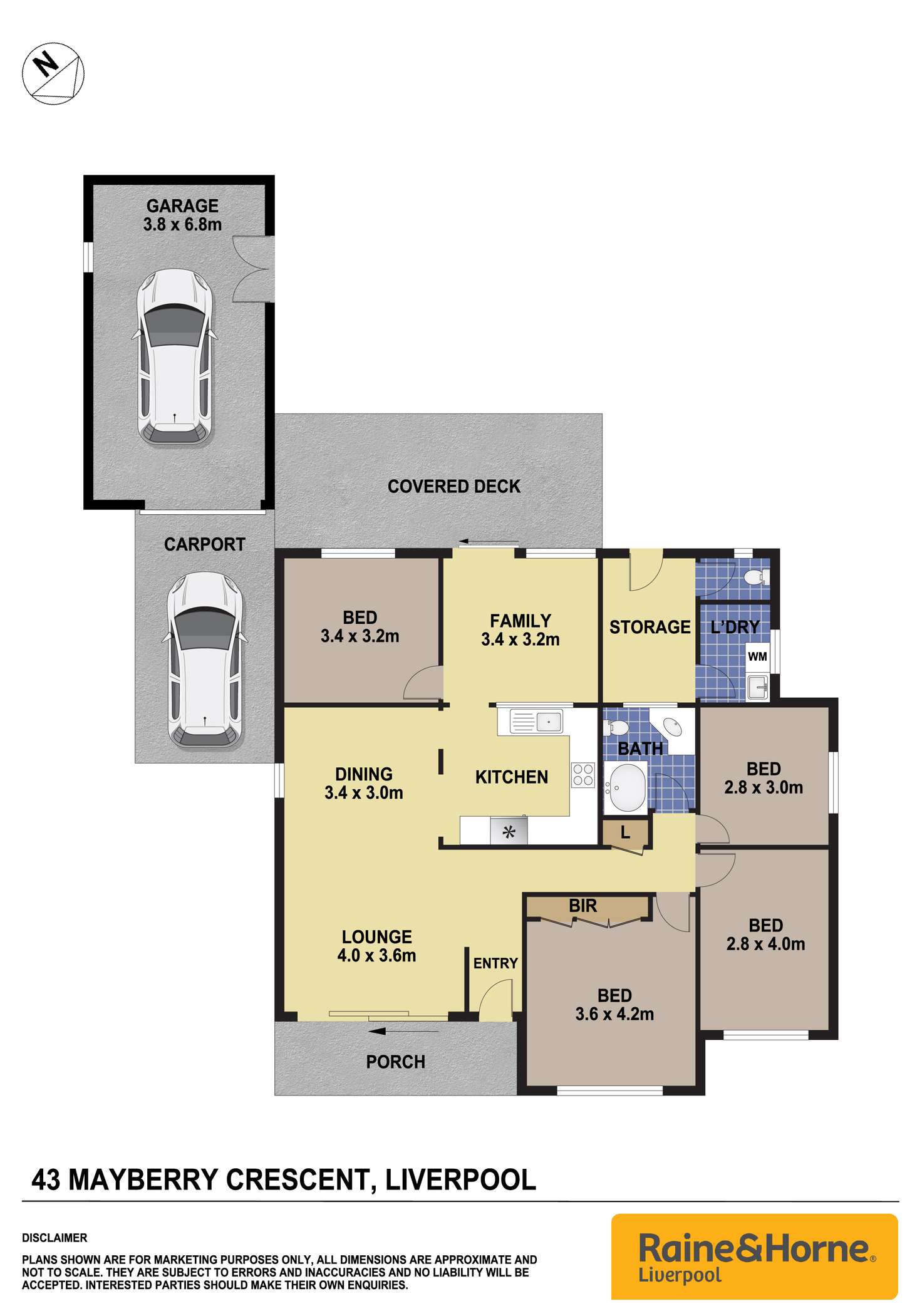 Floorplan of Homely house listing, 43 Mayberry Crescent, Liverpool NSW 2170