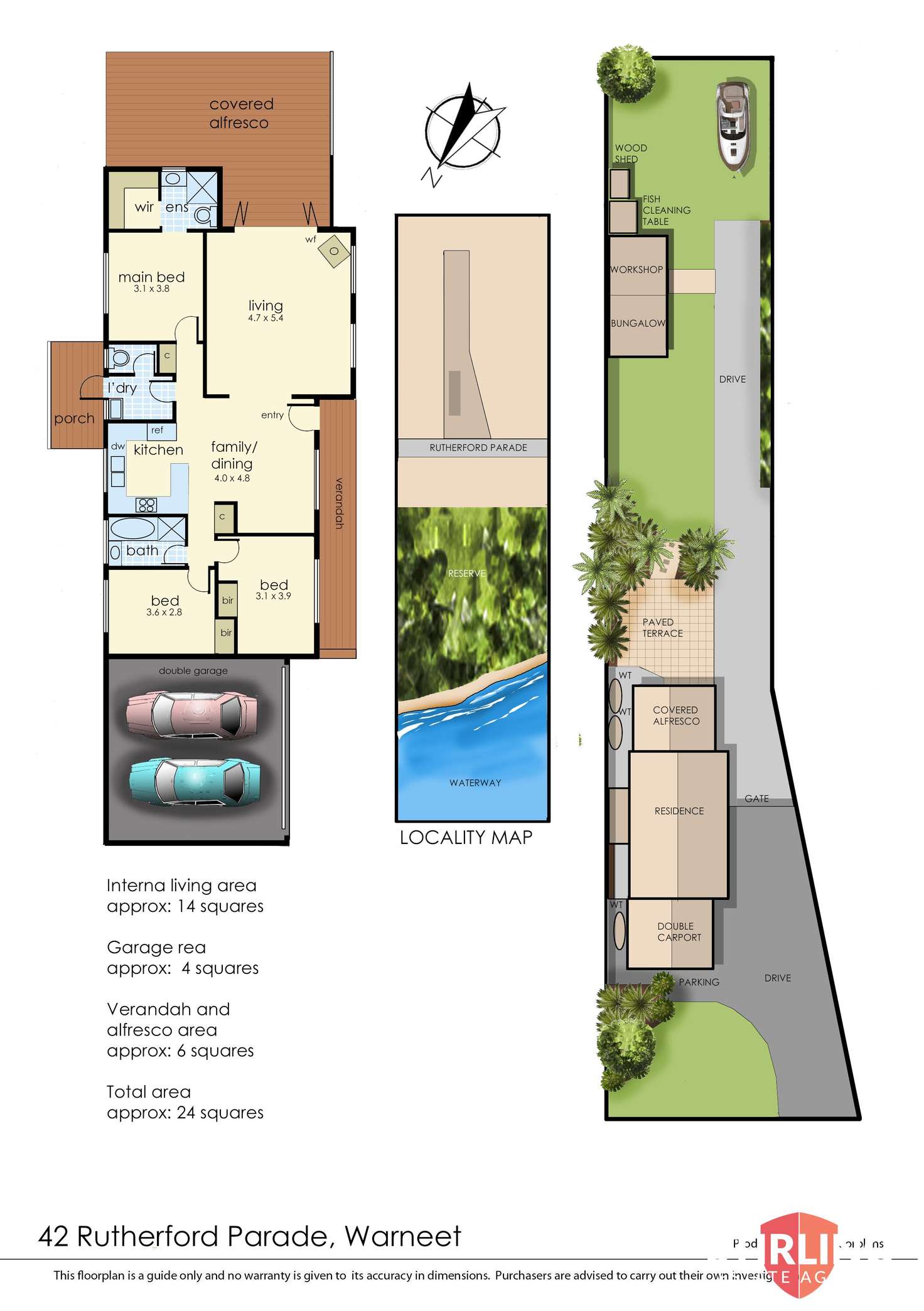 Floorplan of Homely house listing, 42 Rutherford Parade, Warneet VIC 3980