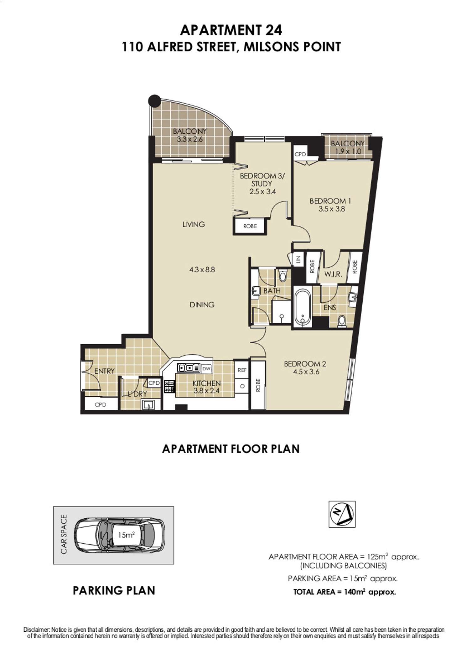 Floorplan of Homely apartment listing, 24/110 Alfred Street, Milsons Point NSW 2061