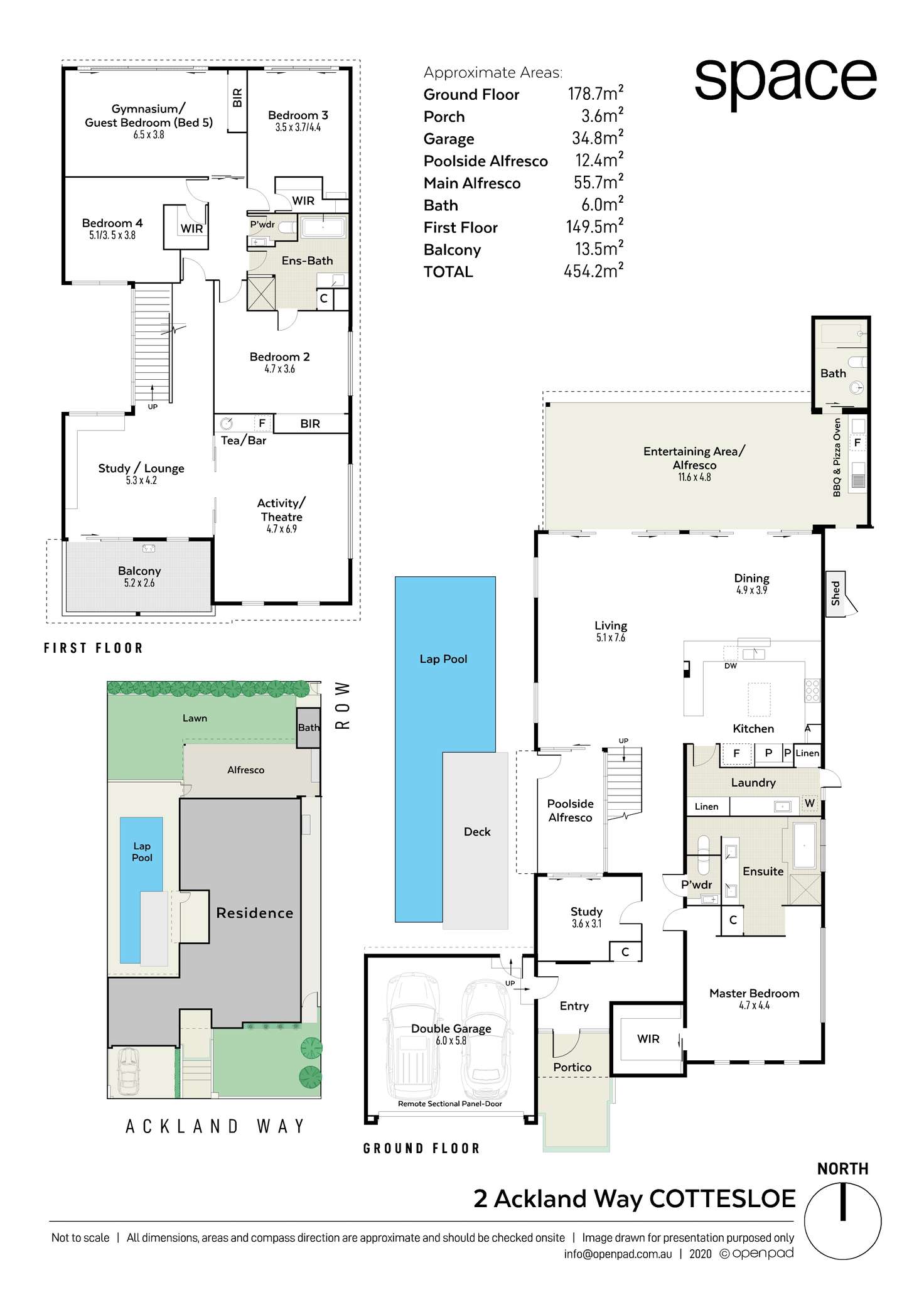 Floorplan of Homely house listing, 2 Ackland Way, Cottesloe WA 6011