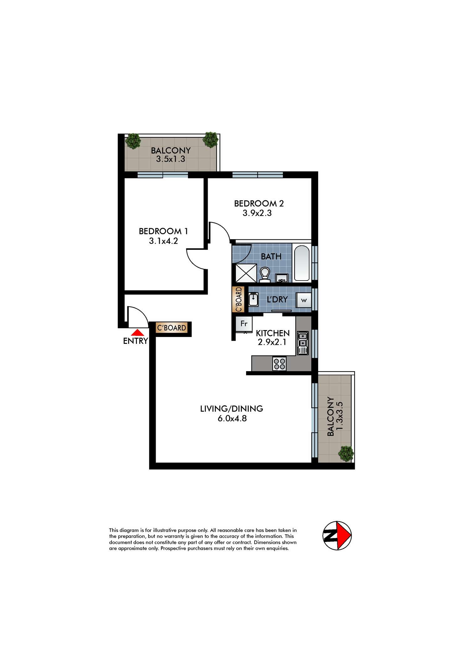 Floorplan of Homely apartment listing, 17/15 Wallis Parade, North Bondi NSW 2026