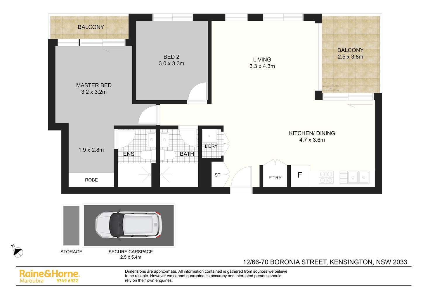 Floorplan of Homely apartment listing, 12/66-70 Boronia Street, Kensington NSW 2033