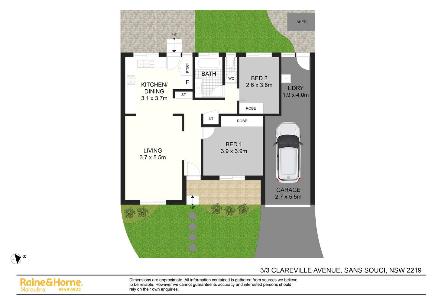 Floorplan of Homely villa listing, 3/3 Clareville Avenue, Sans Souci NSW 2219