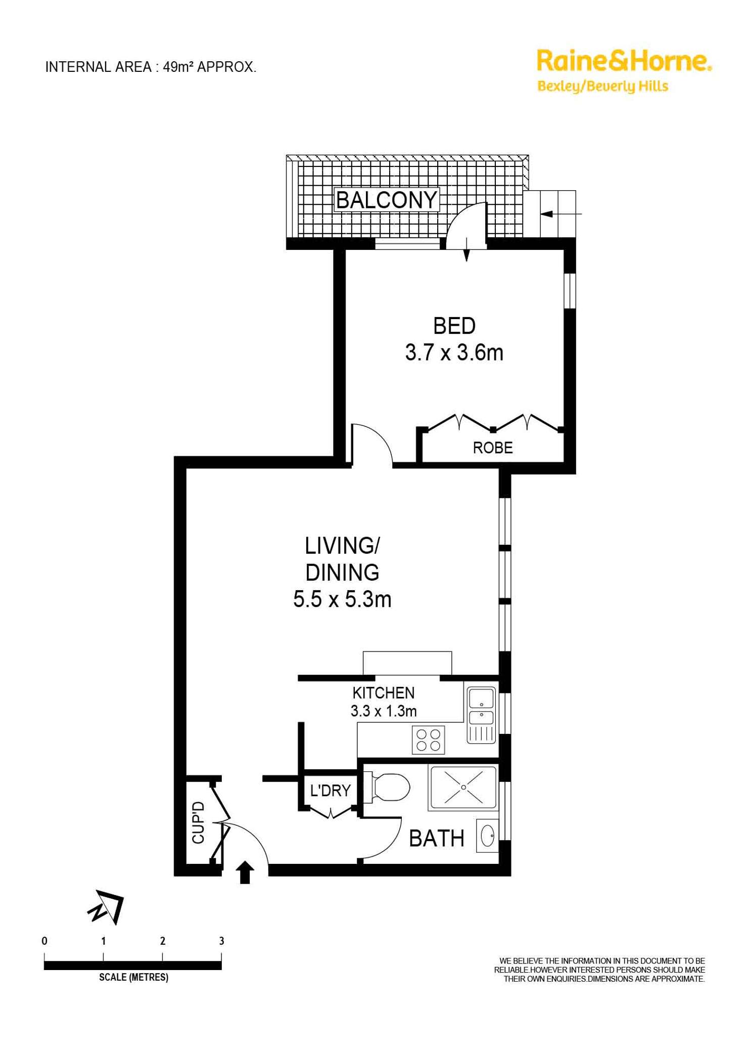 Floorplan of Homely apartment listing, 1/46 Queens Road, Brighton-le-sands NSW 2216