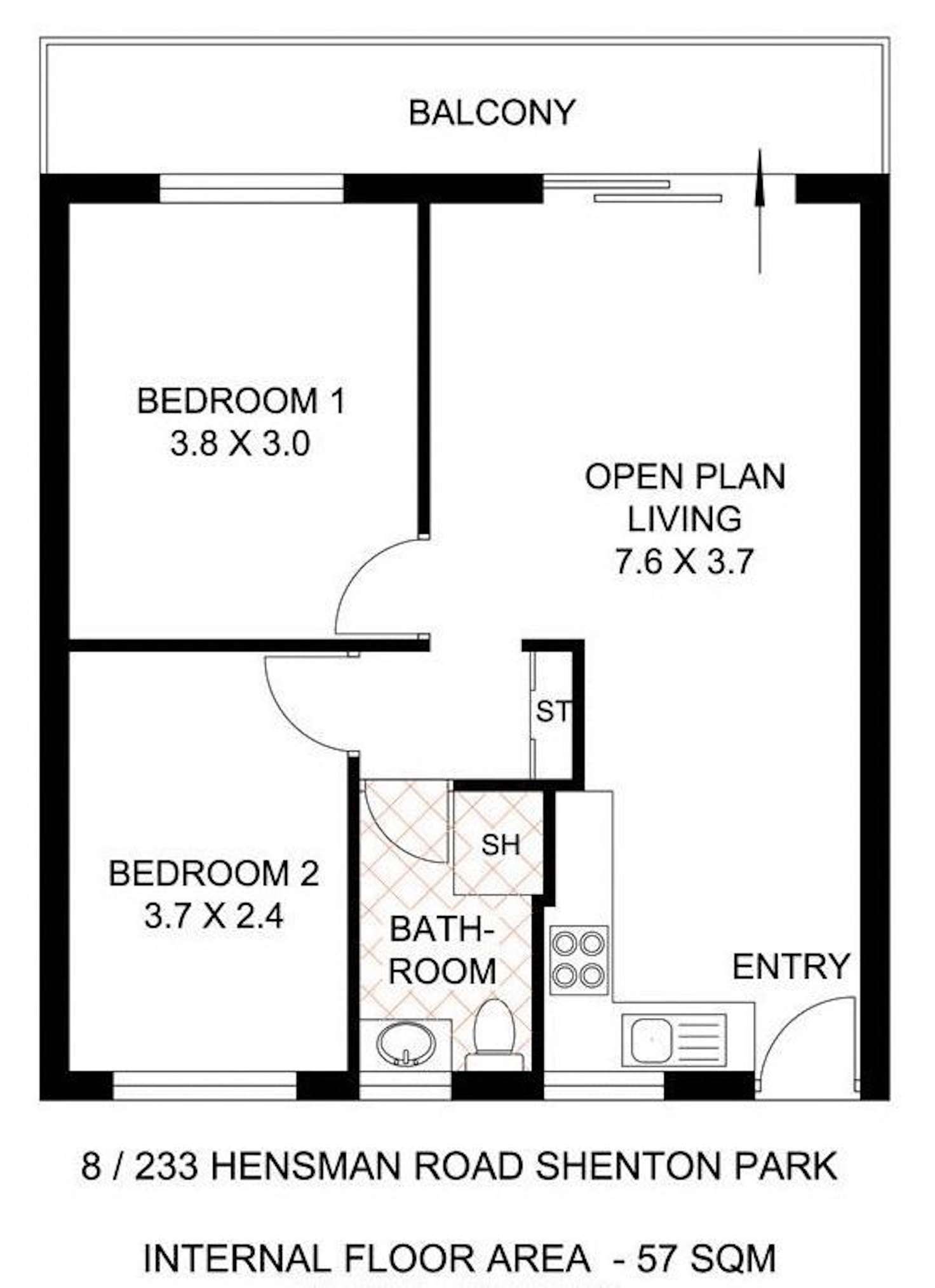 Floorplan of Homely apartment listing, 8/233 Hensman Road, Shenton Park WA 6008