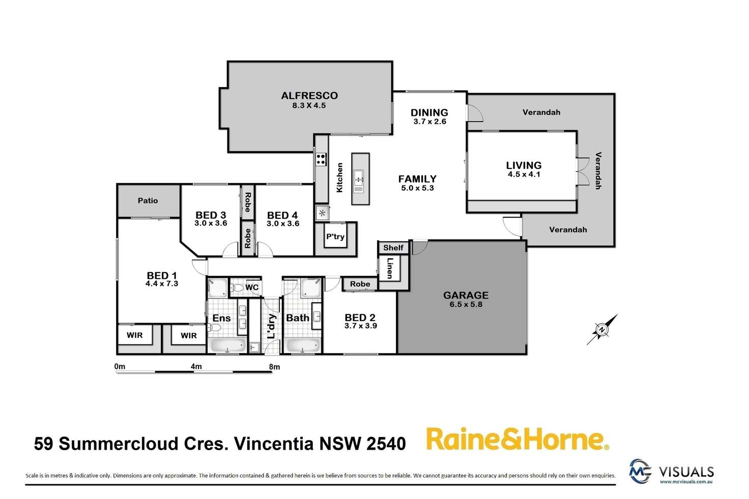 Floorplan of Homely house listing, 59 Summercloud Crescent, Vincentia NSW 2540